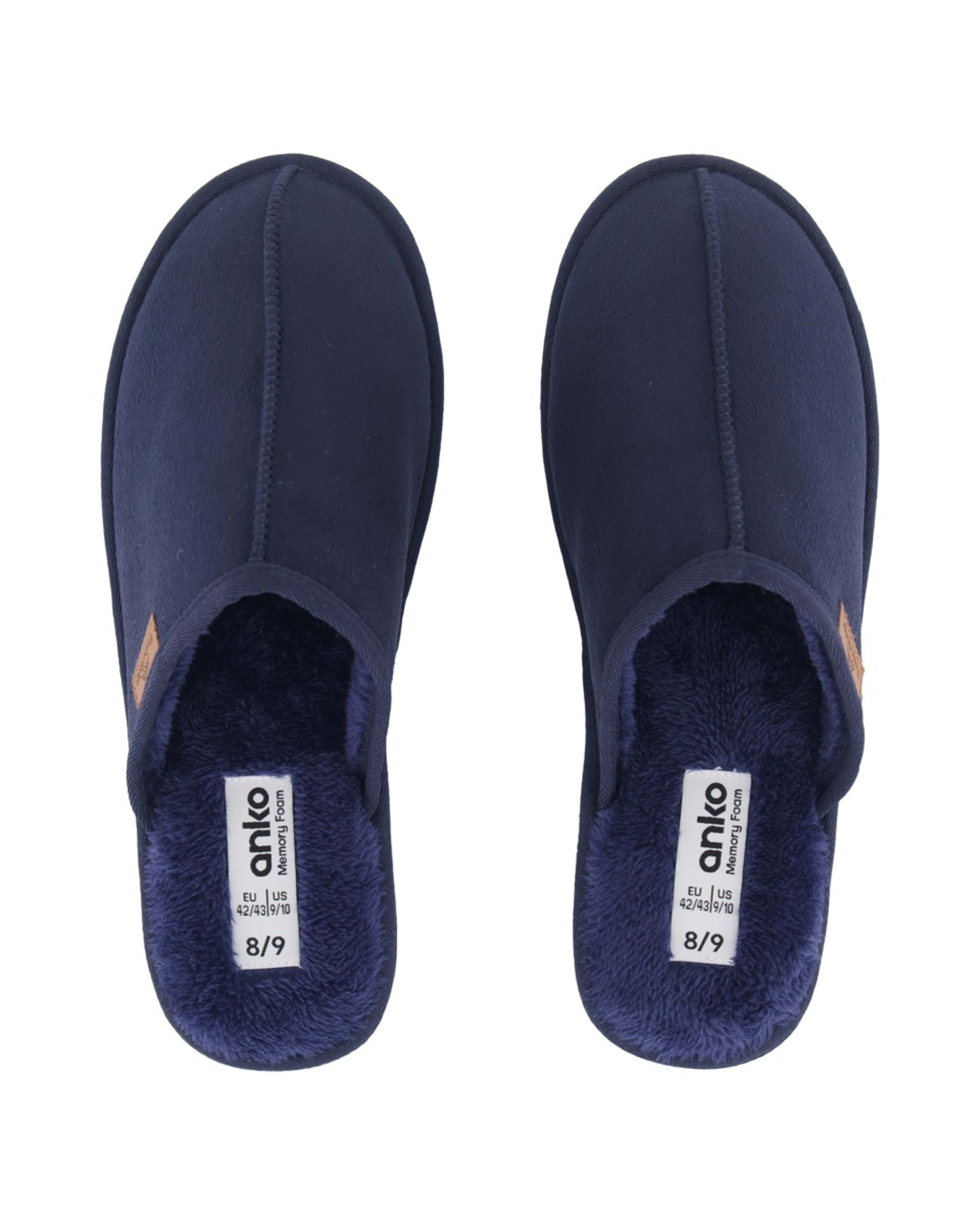 2 Hardsole Slipper Scuffs Navy, 2 of 3