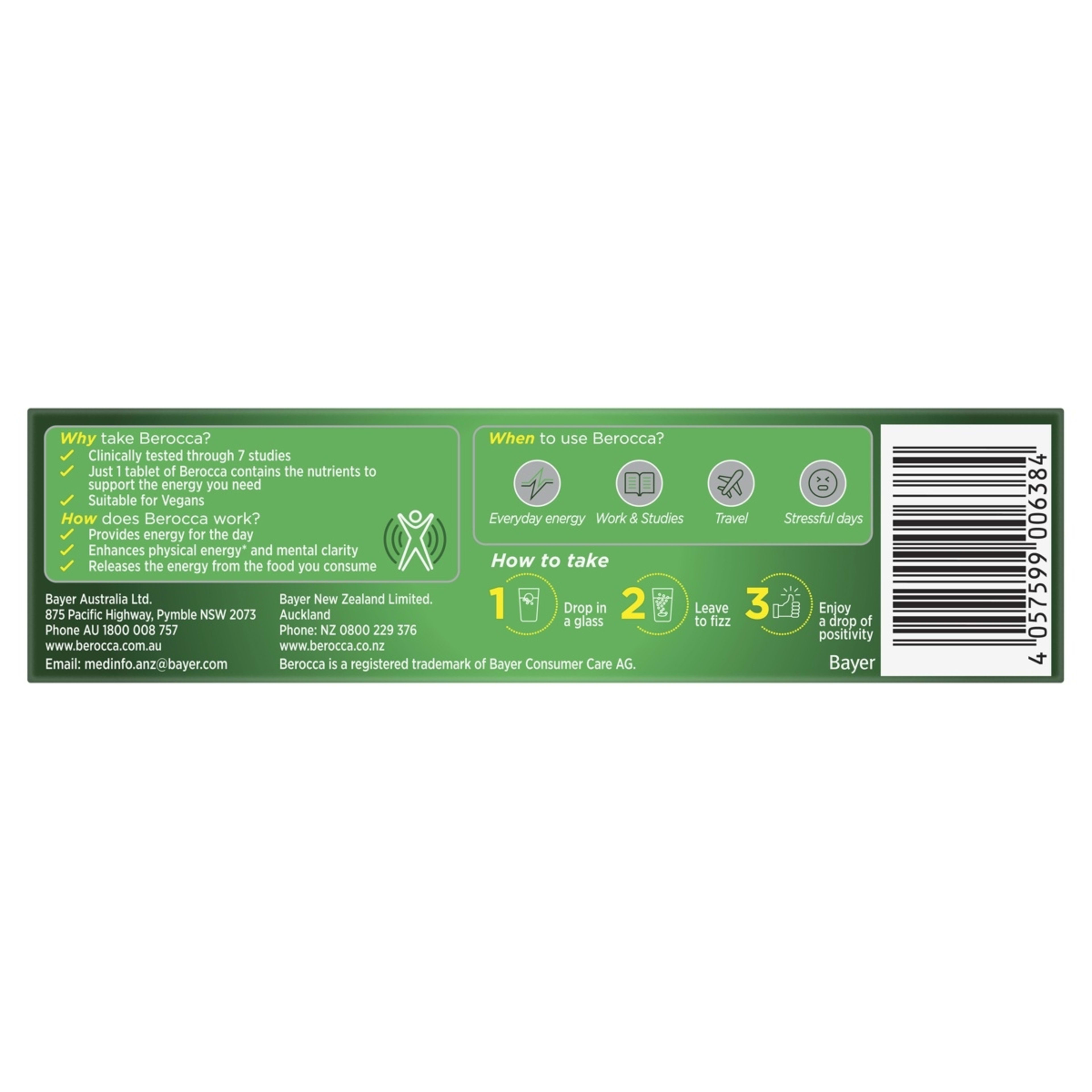 3 15 Pack Berroca Energy Original Berry Flavour Effervescent Tablets, 3 of 10