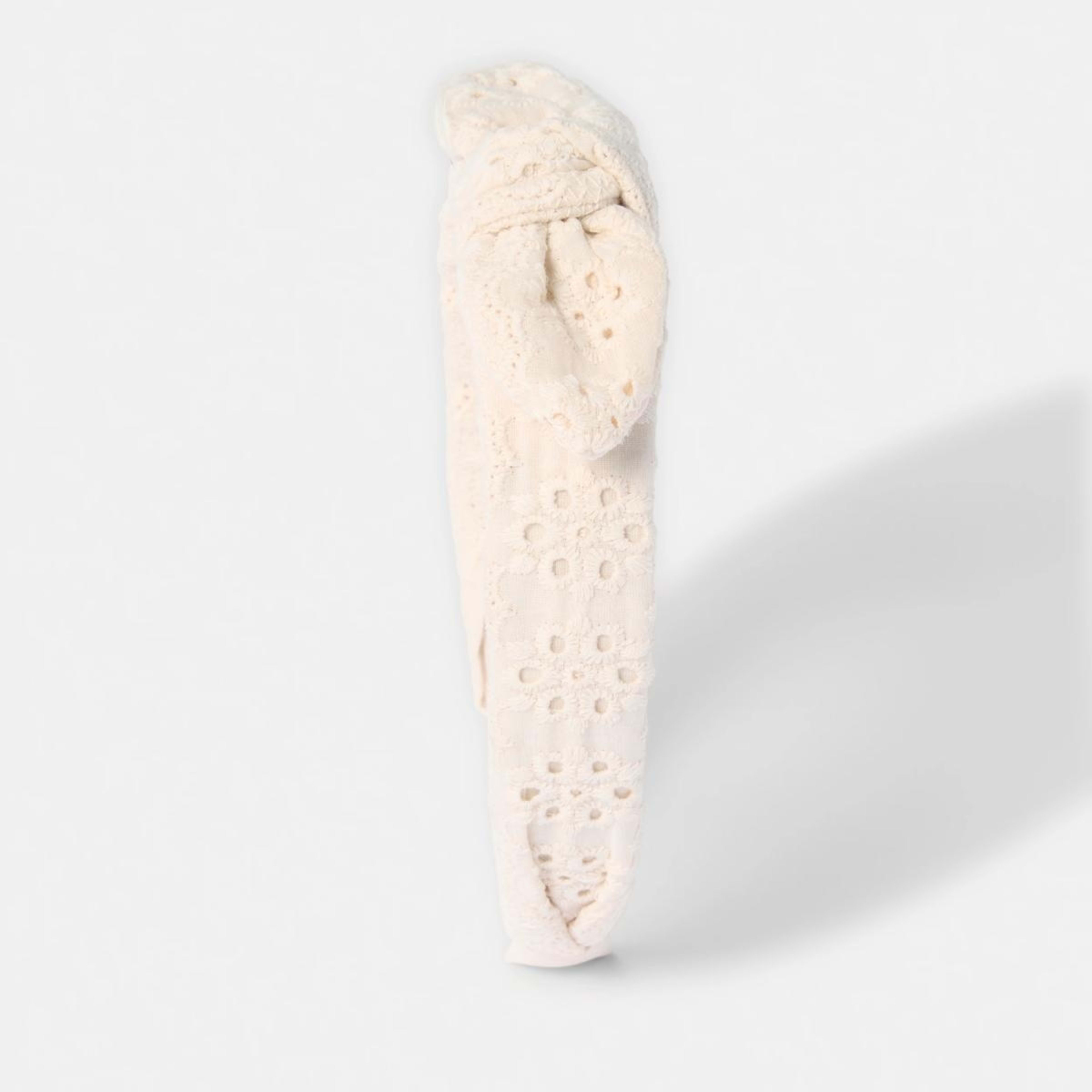 4 Broderie Bow Headband - White, 4 of 4