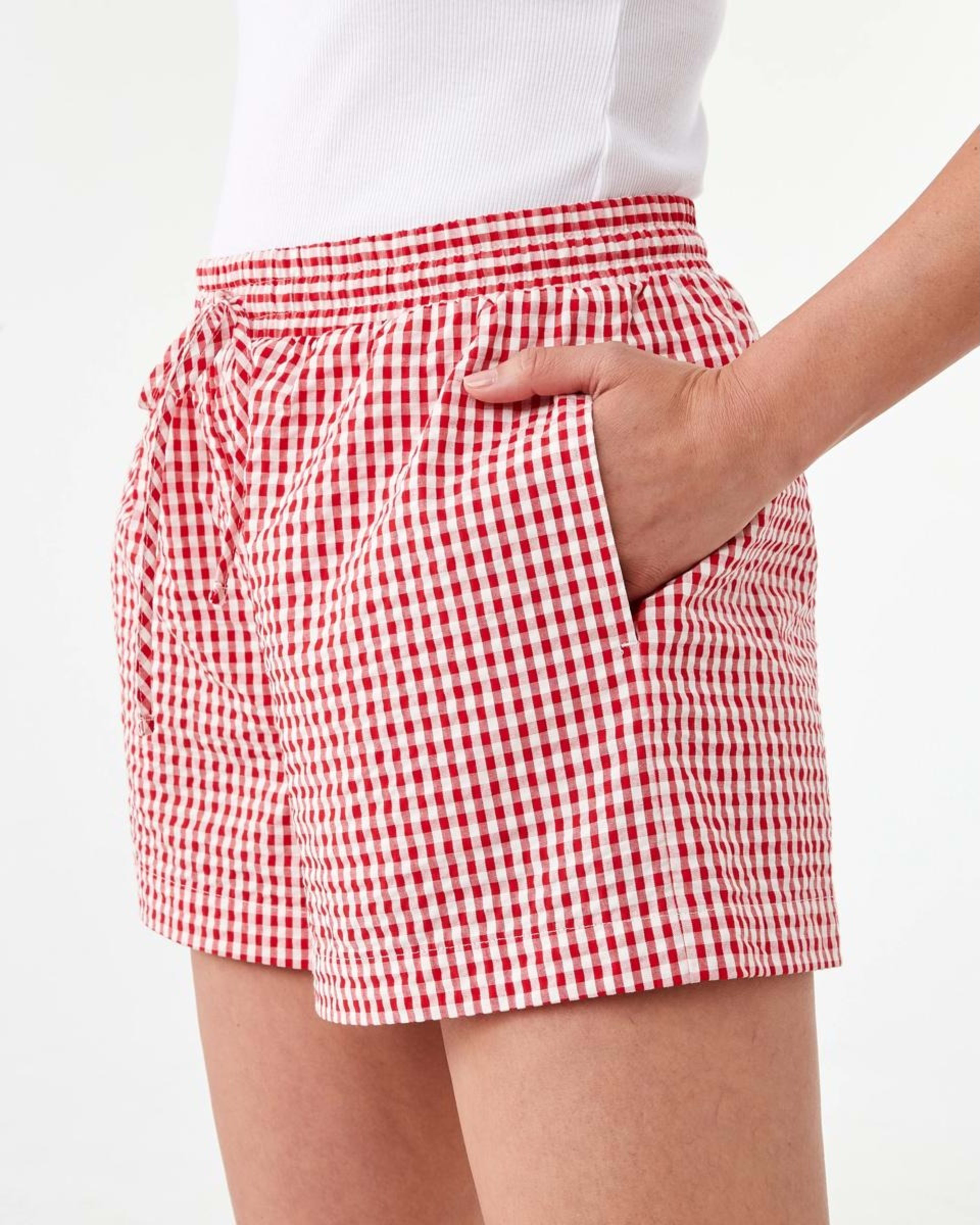 2 Gingham Boxer Shorts Red Ging, 2 of 6