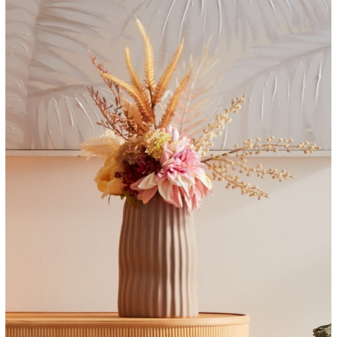 Artificial Flowers in Linear Vase Kmart