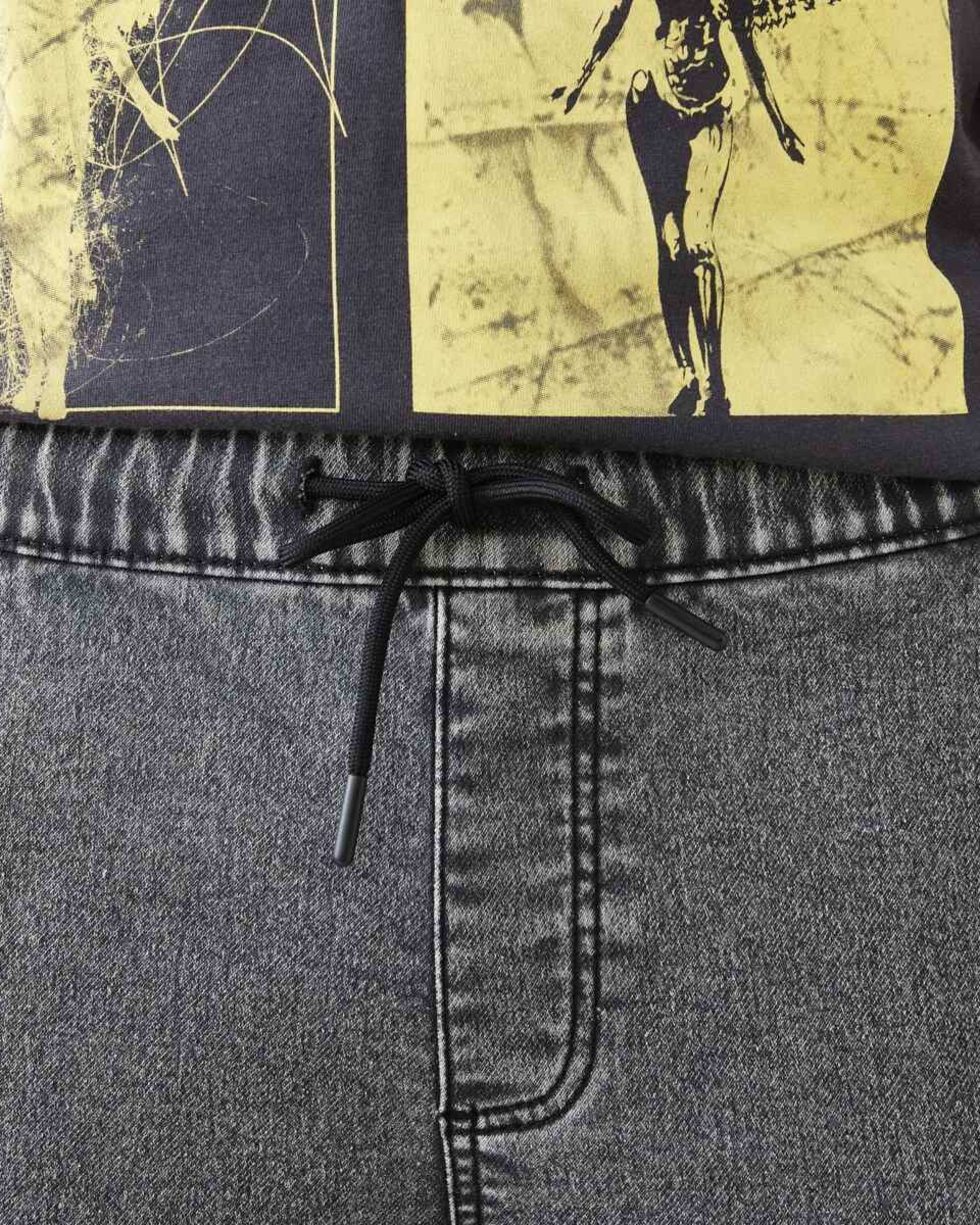 5 Denim Jogger Shorts VINTAGE BLACK, 5 of 7