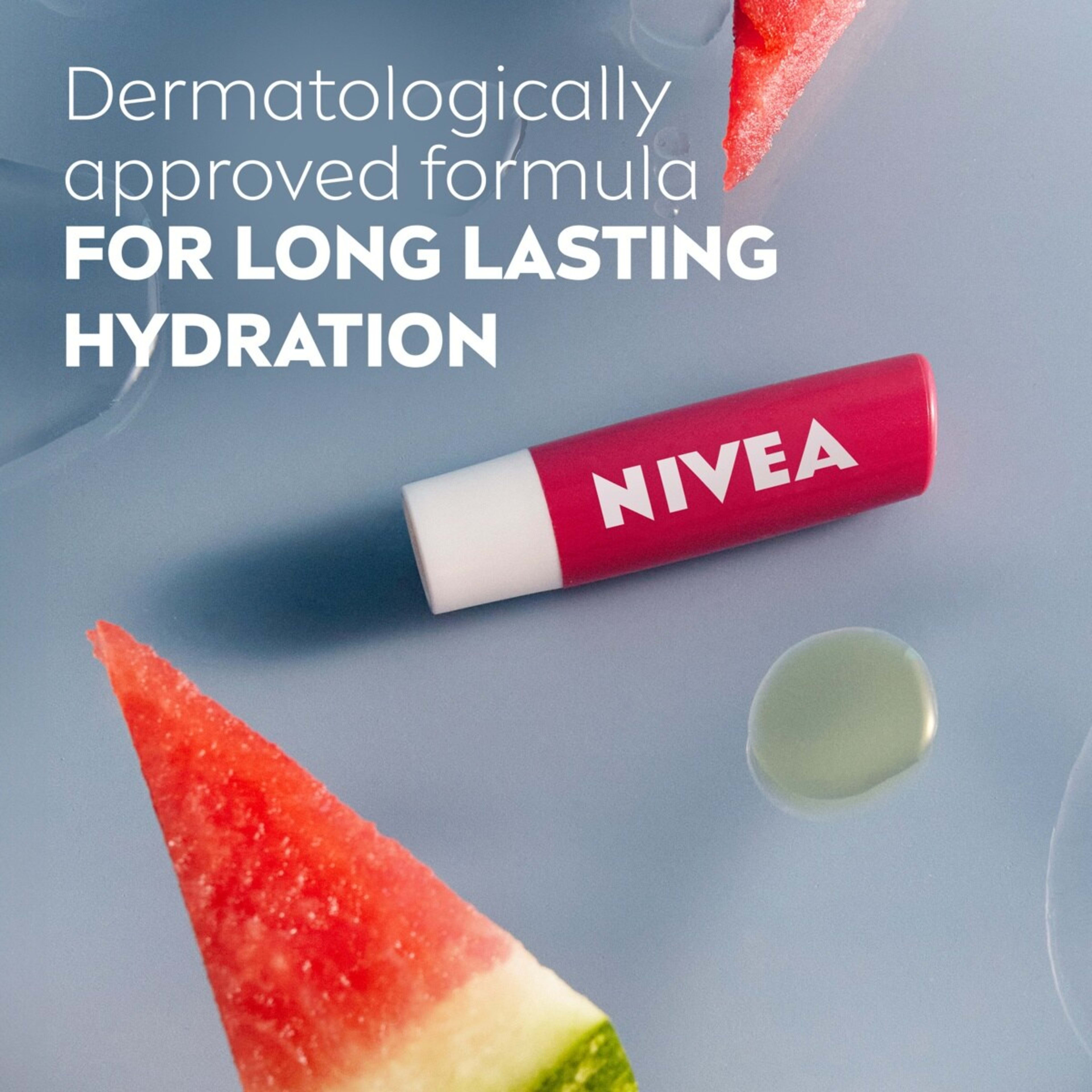 4 Nivea Watermelon Shine Caring Lip Balm 4.8g - Shea Butter and Natural Oils, 4 of 8