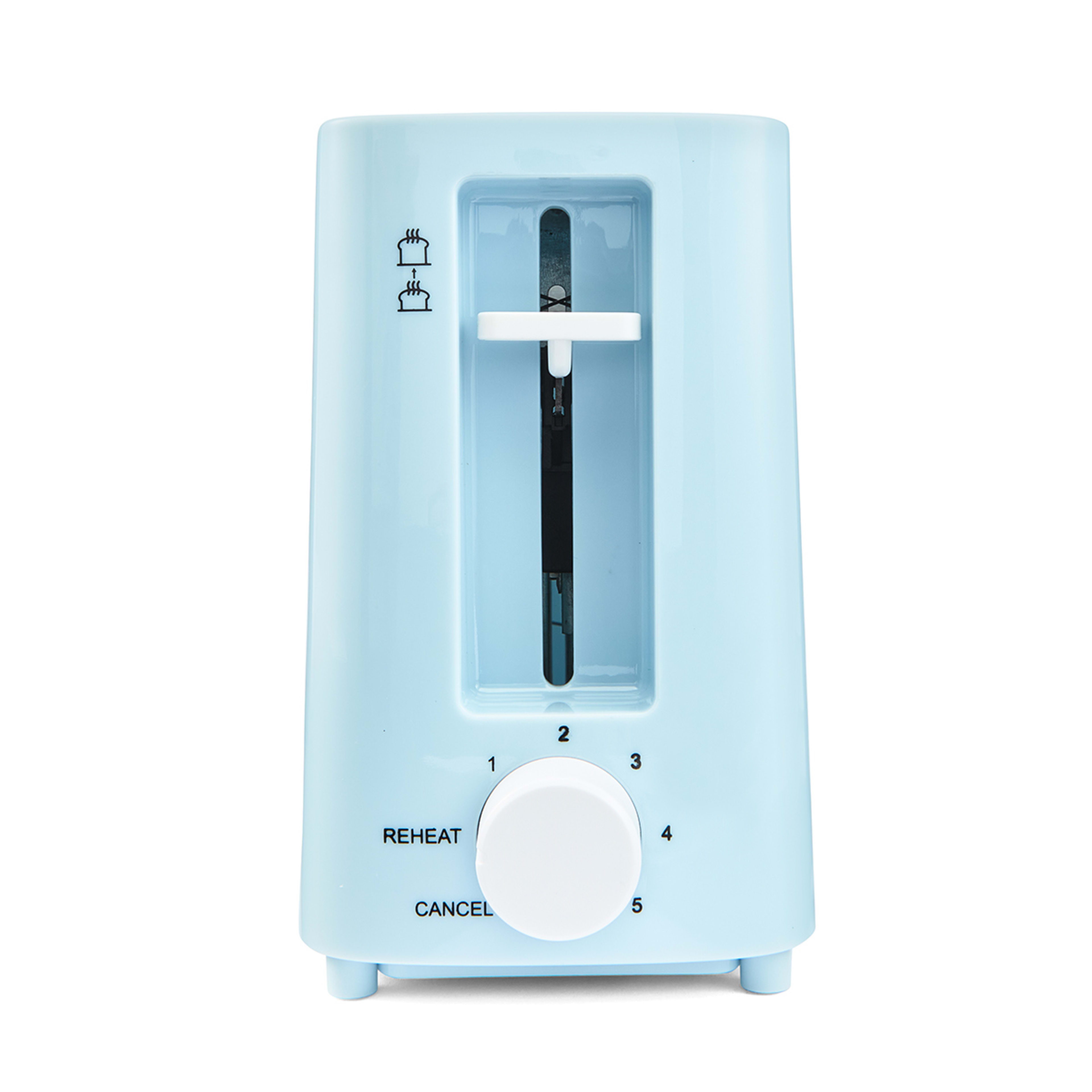4 Mini Single Toaster - Blue, 4 of 8