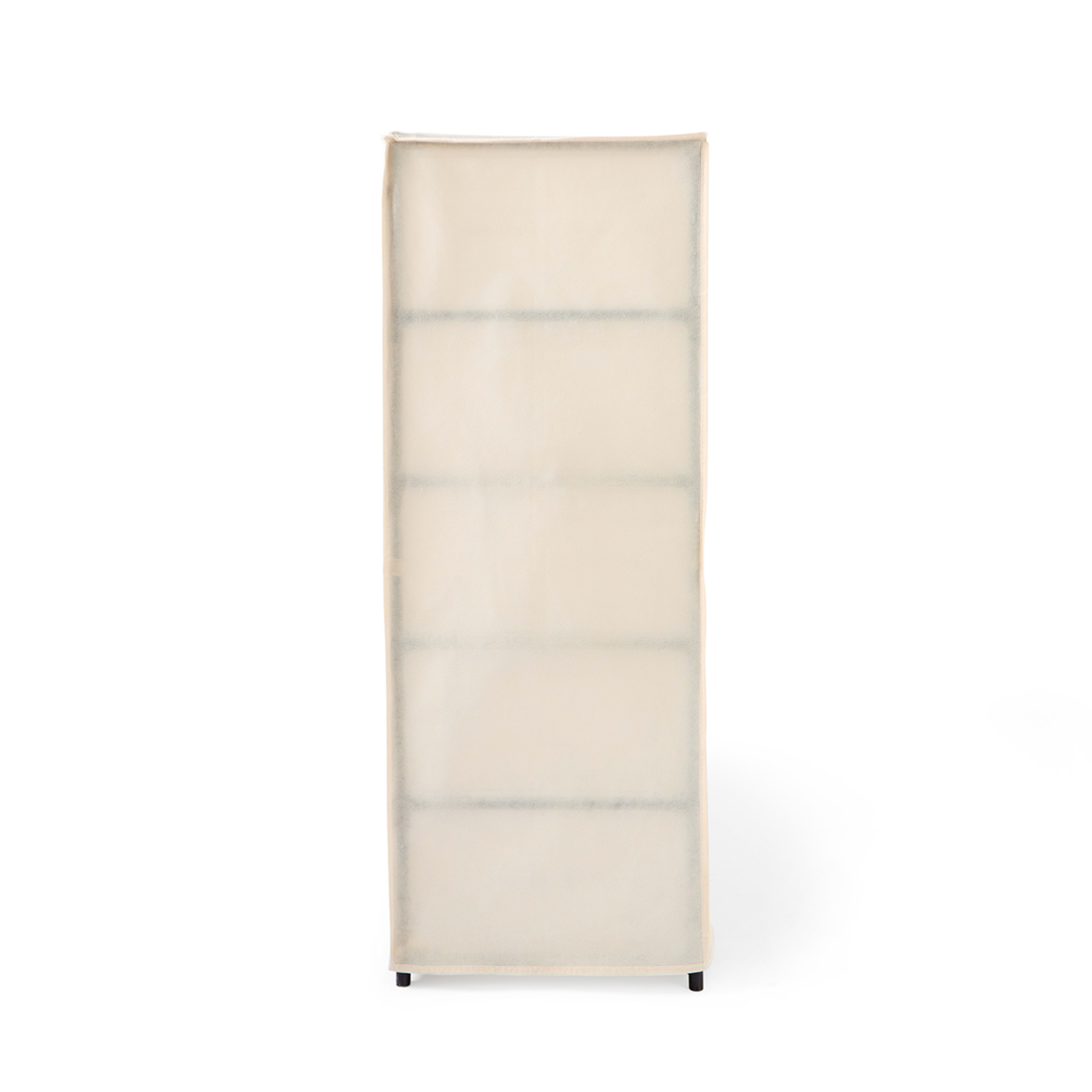 6 Linen Look Covered Shoe Rack, 6 of 10