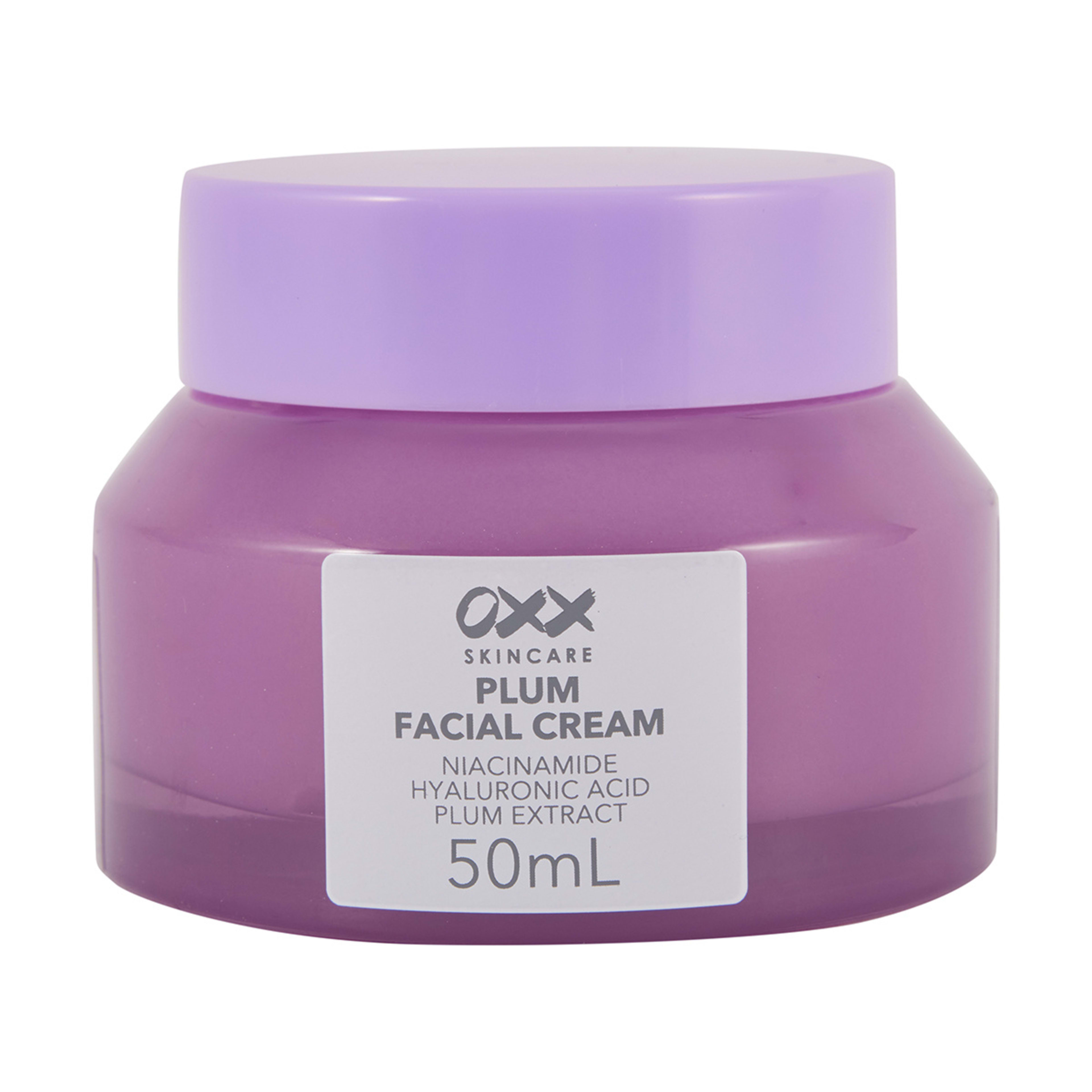 1 OXX Skincare Plum Facial Cream 50ml - Niacinamide, Hyaluronic Acid and Plum Extract