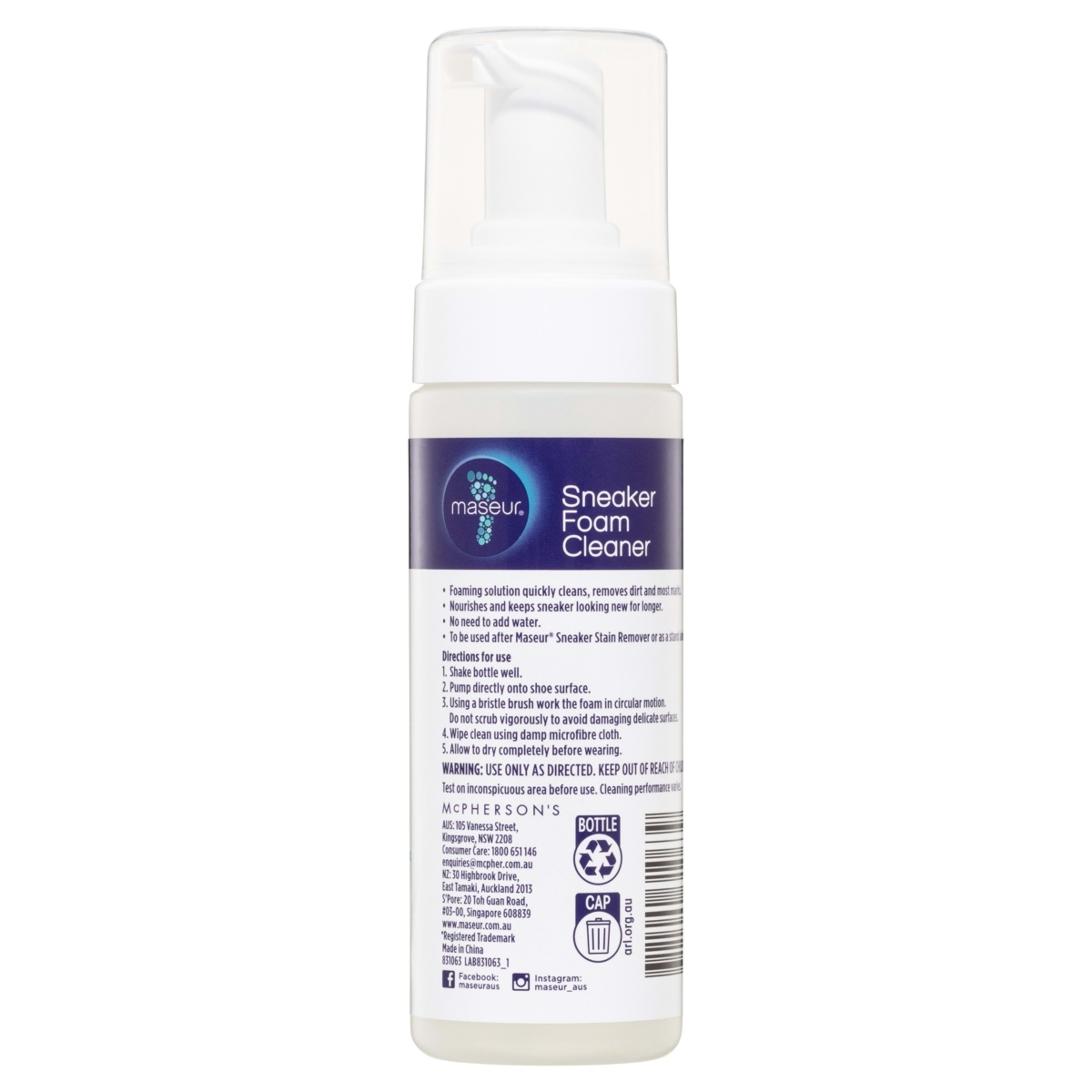 2 Maseur Footcare Sneaker Foam Cleaner 150ml, 2 of 5