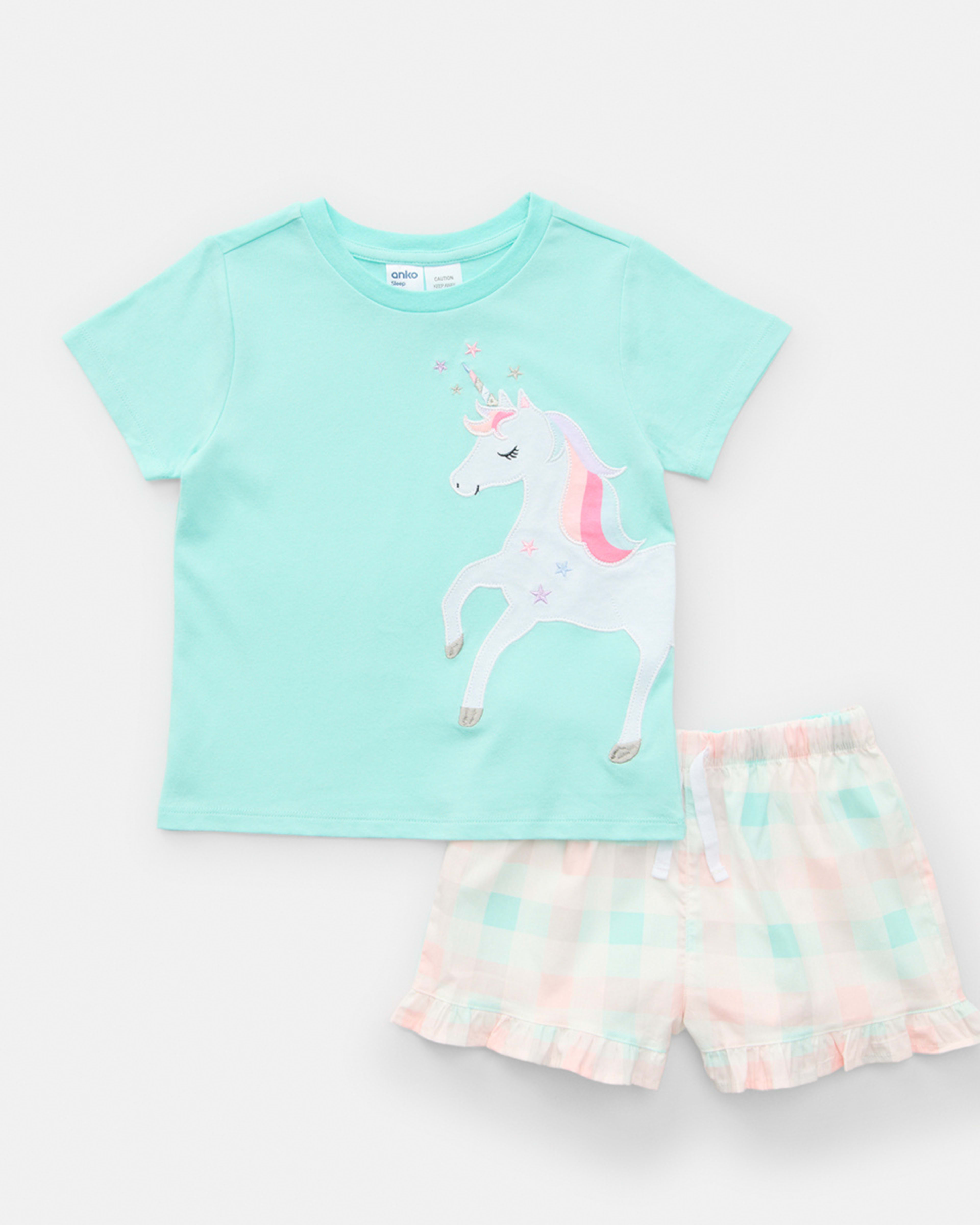7 Knit Woven Pyjama Set Bluunicorn, 7 of 10