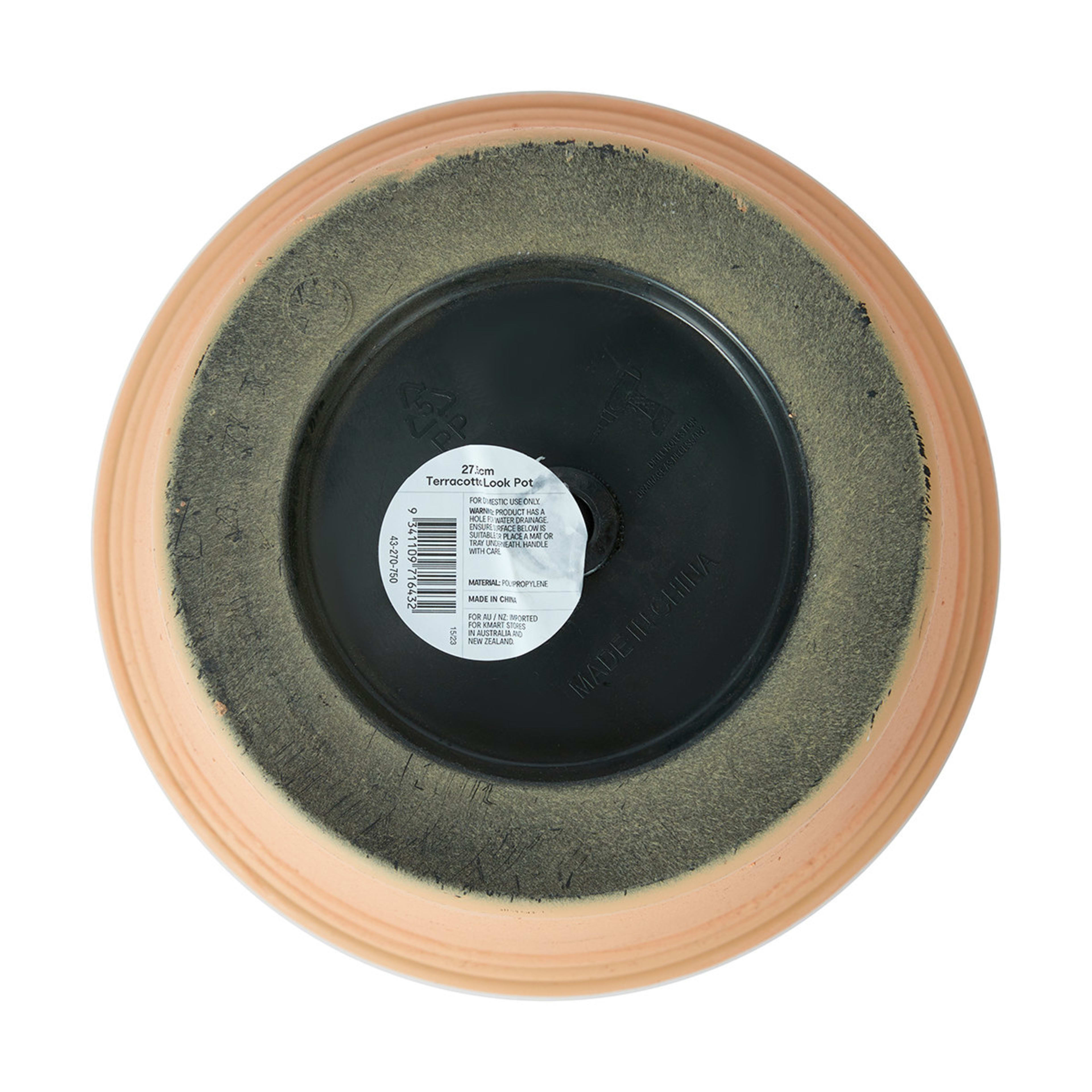 27.5cm Terracotta Look Pot Kmart