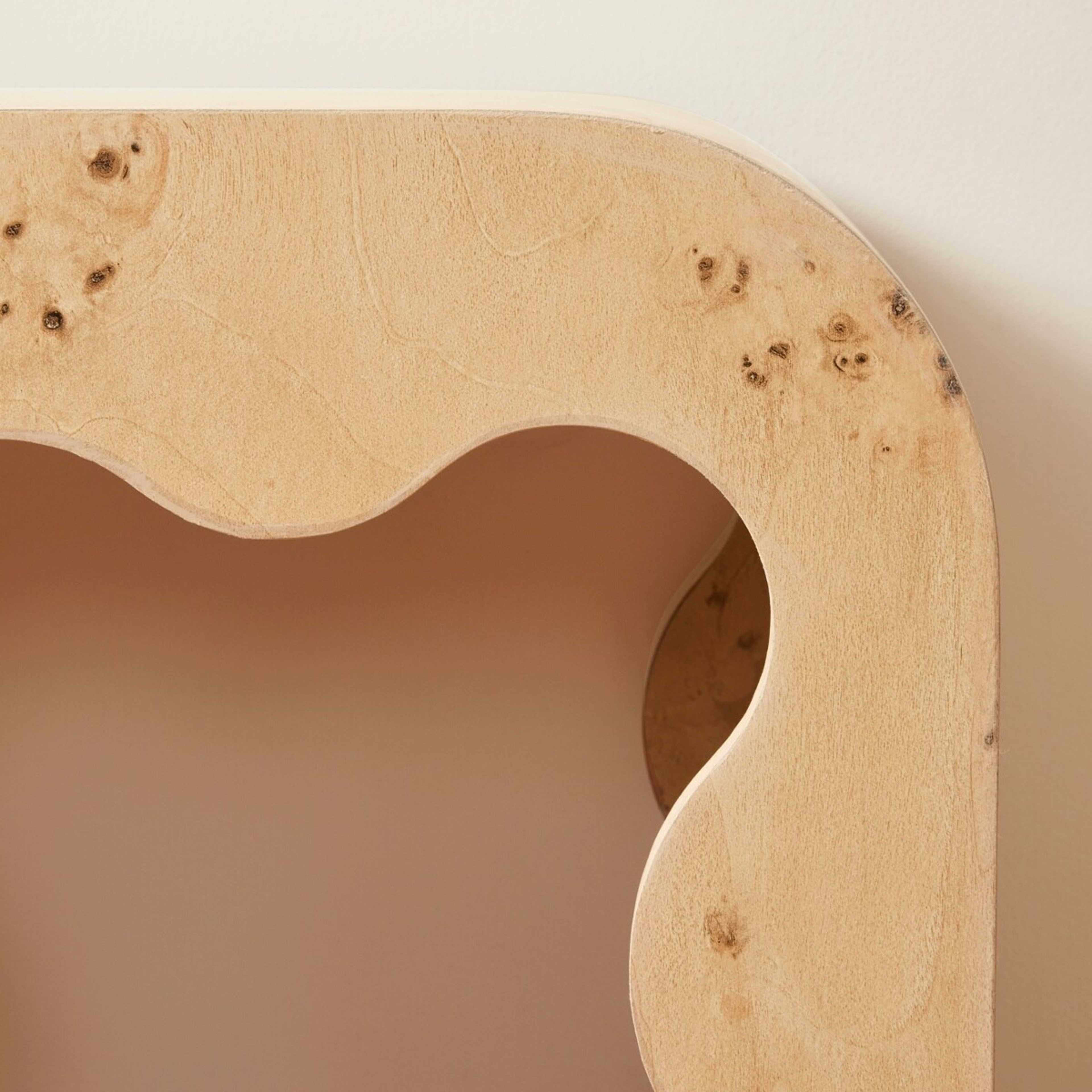 5 Burlwood Look Side Table, 5 of 6