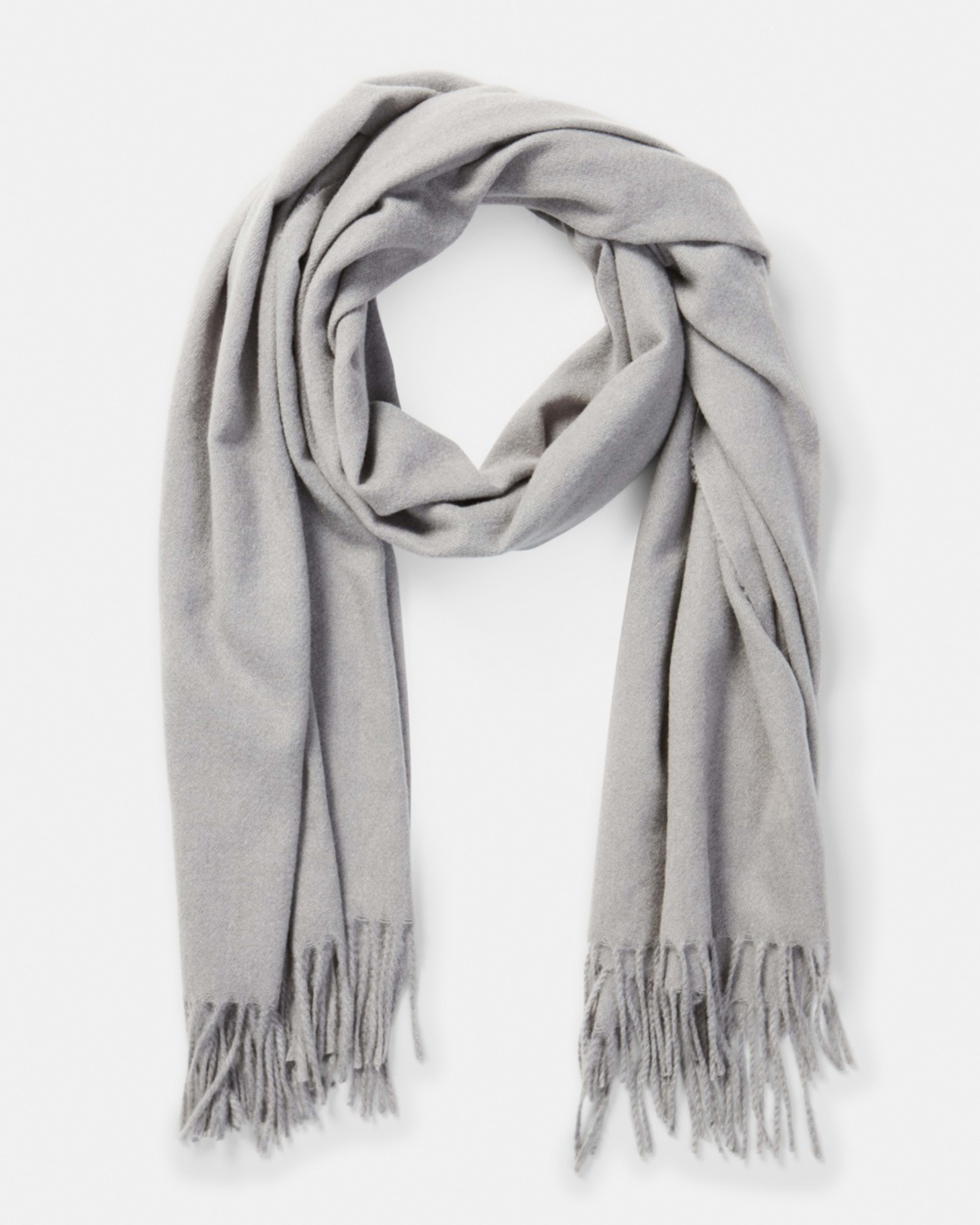 1 Brushed Wrap Scarf Grey