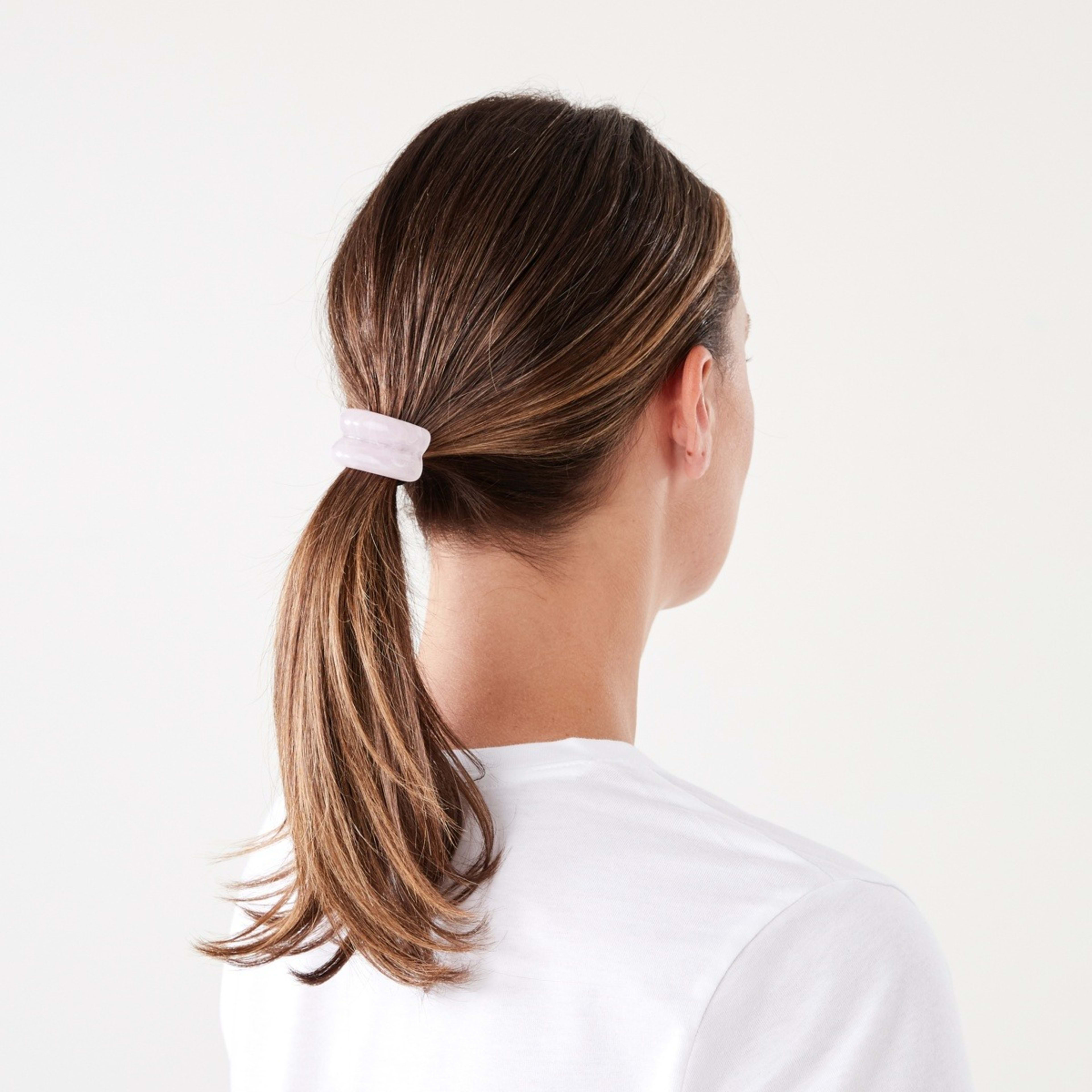 3 3 Pack Acrylic Hair Ties - Pink and Black, 3 of 4