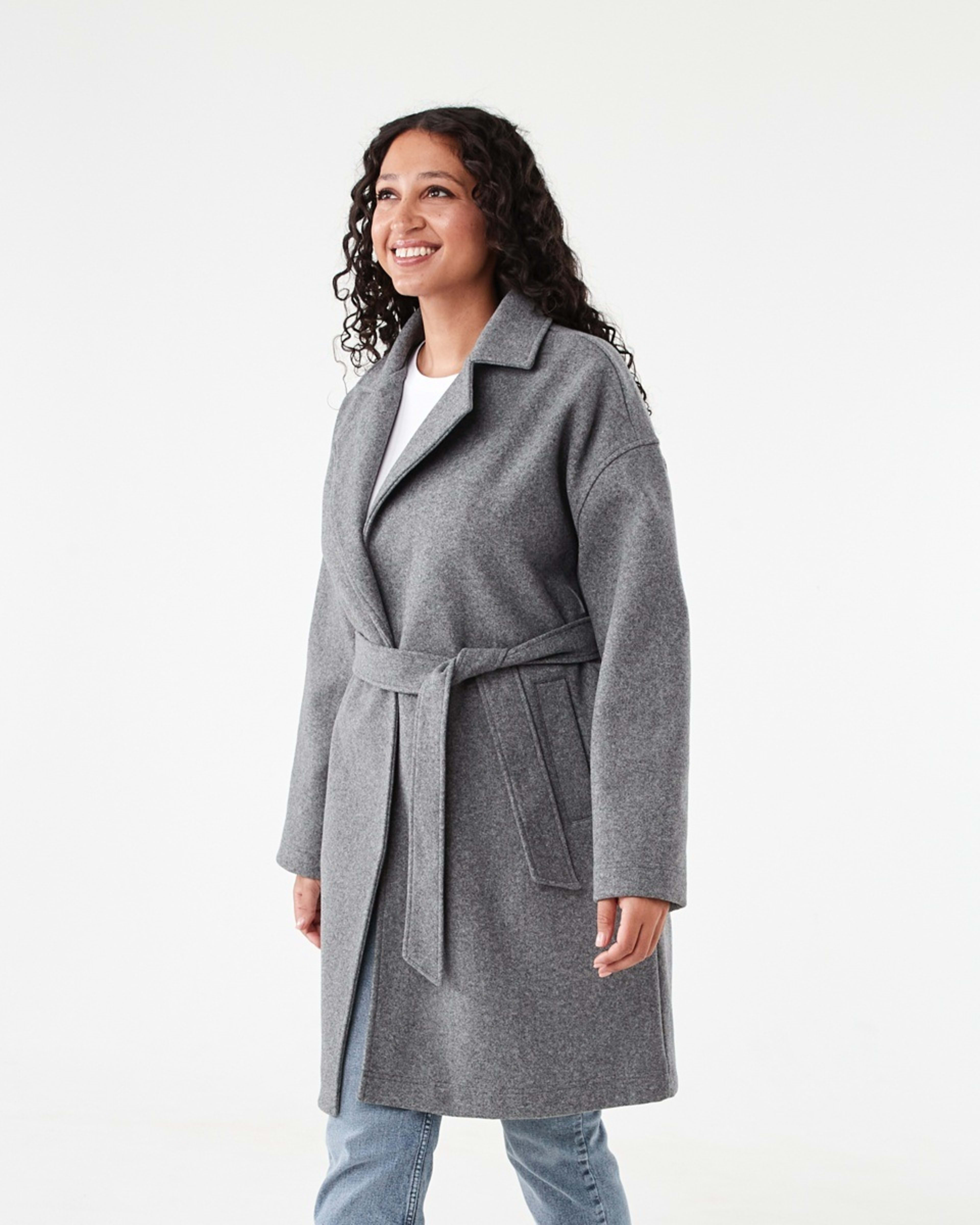 2 Oversized Coat with Belt Char Marle, 2 of 9