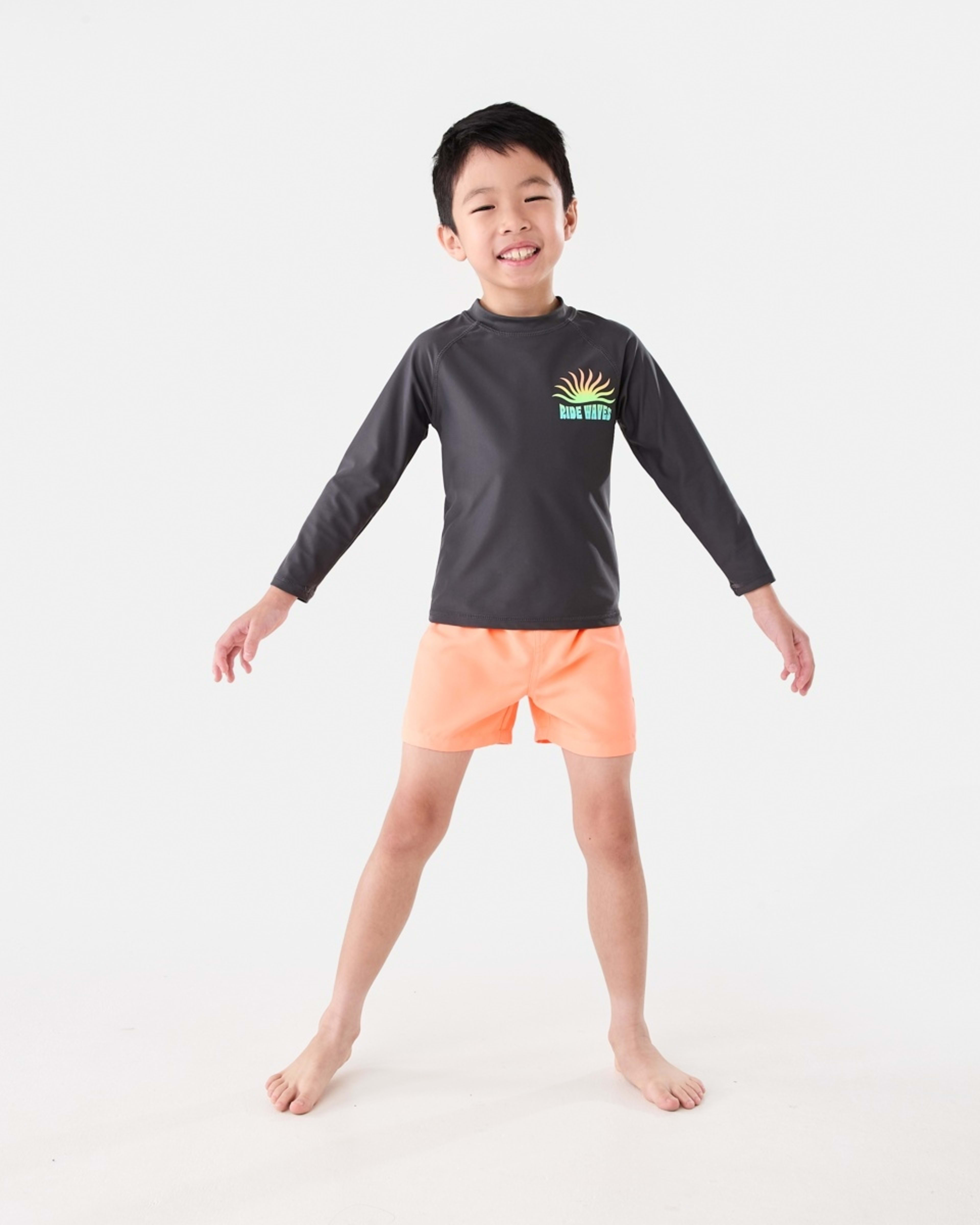 4 Plain Boardshorts FLURO ORANGE, 4 of 5
