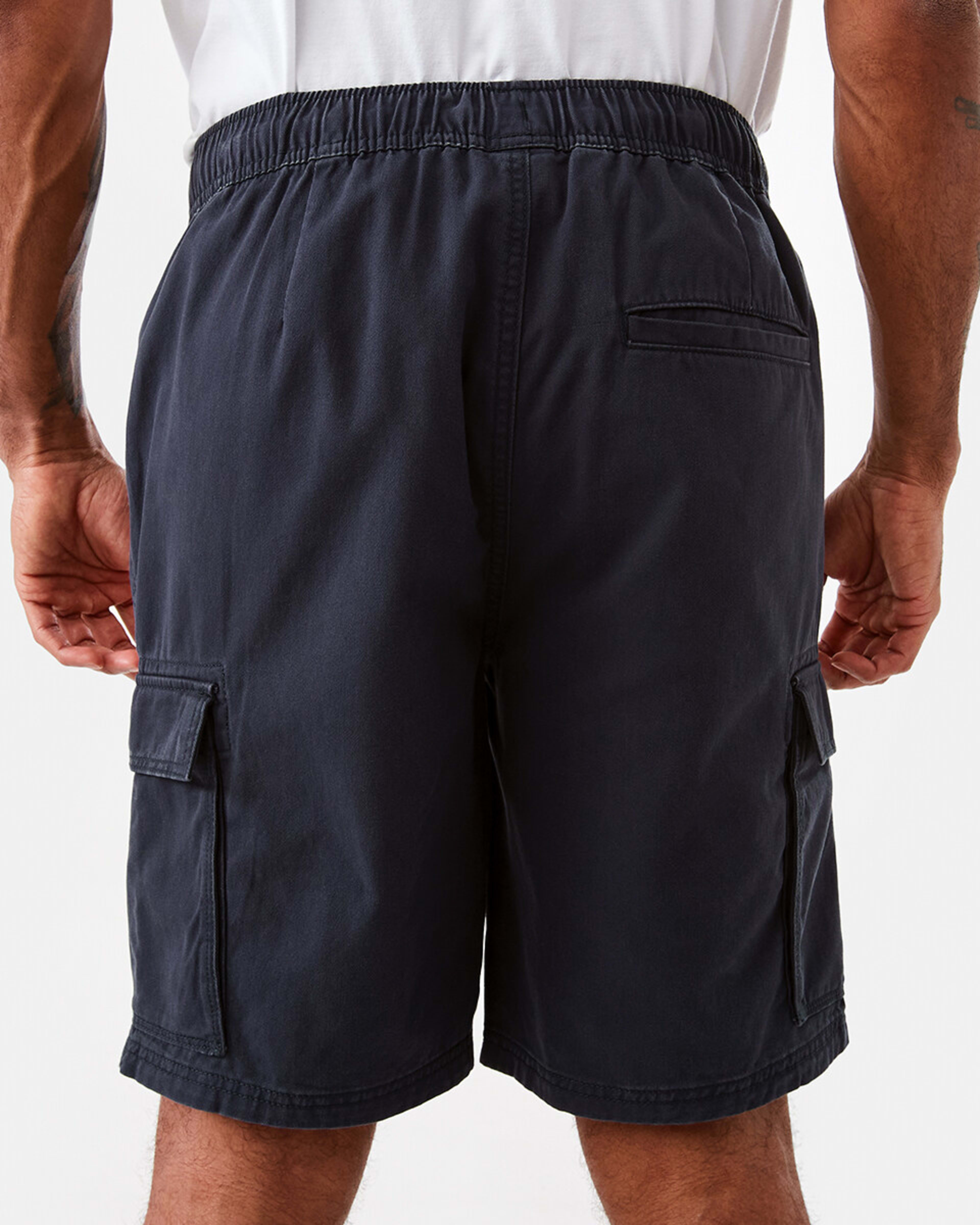 3 Elastic Waist Cargo Shorts Paris Blu, 3 of 7