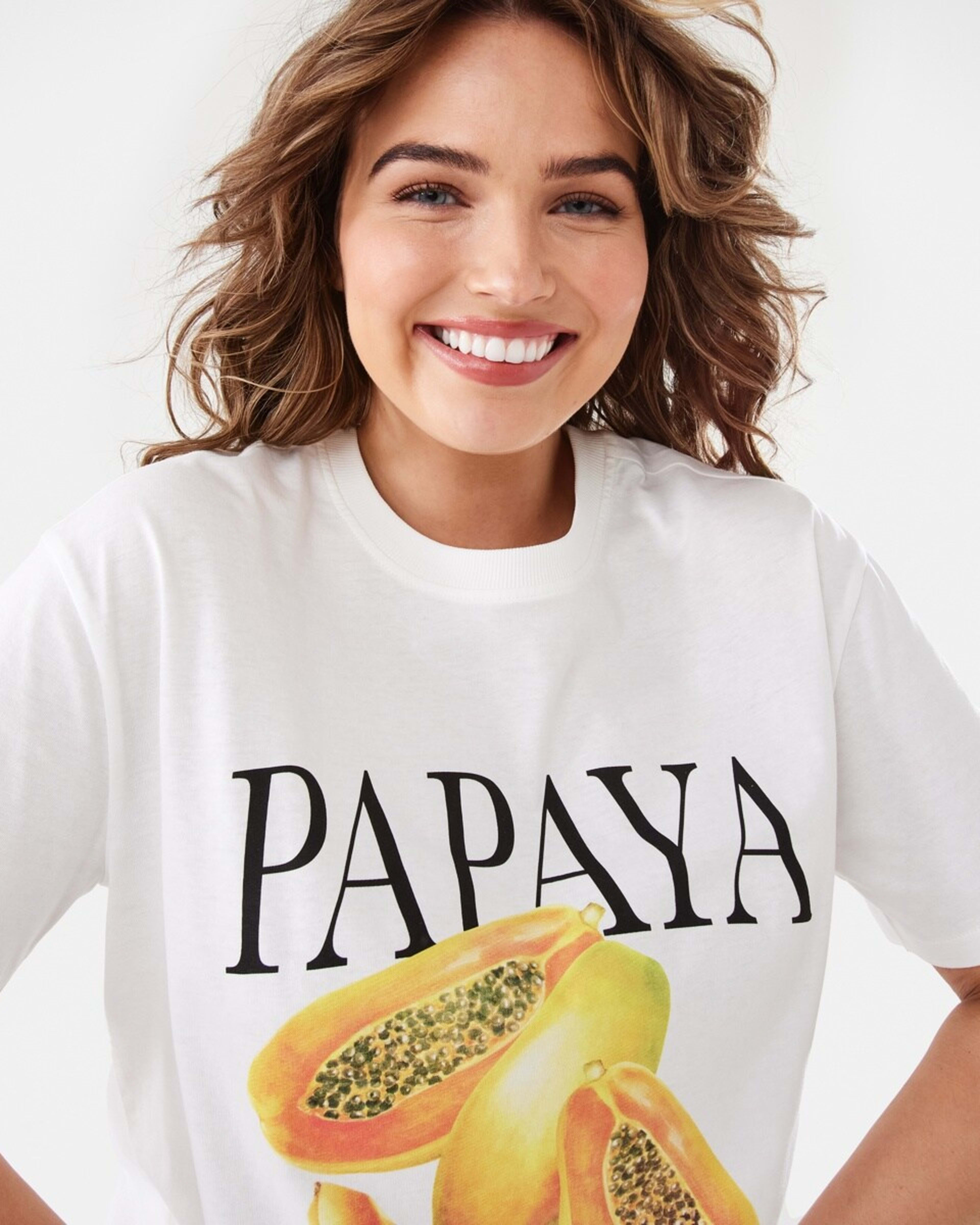 6 Short Sleeve Oversized Boyfriend T-shirt Papaya, 6 of 7