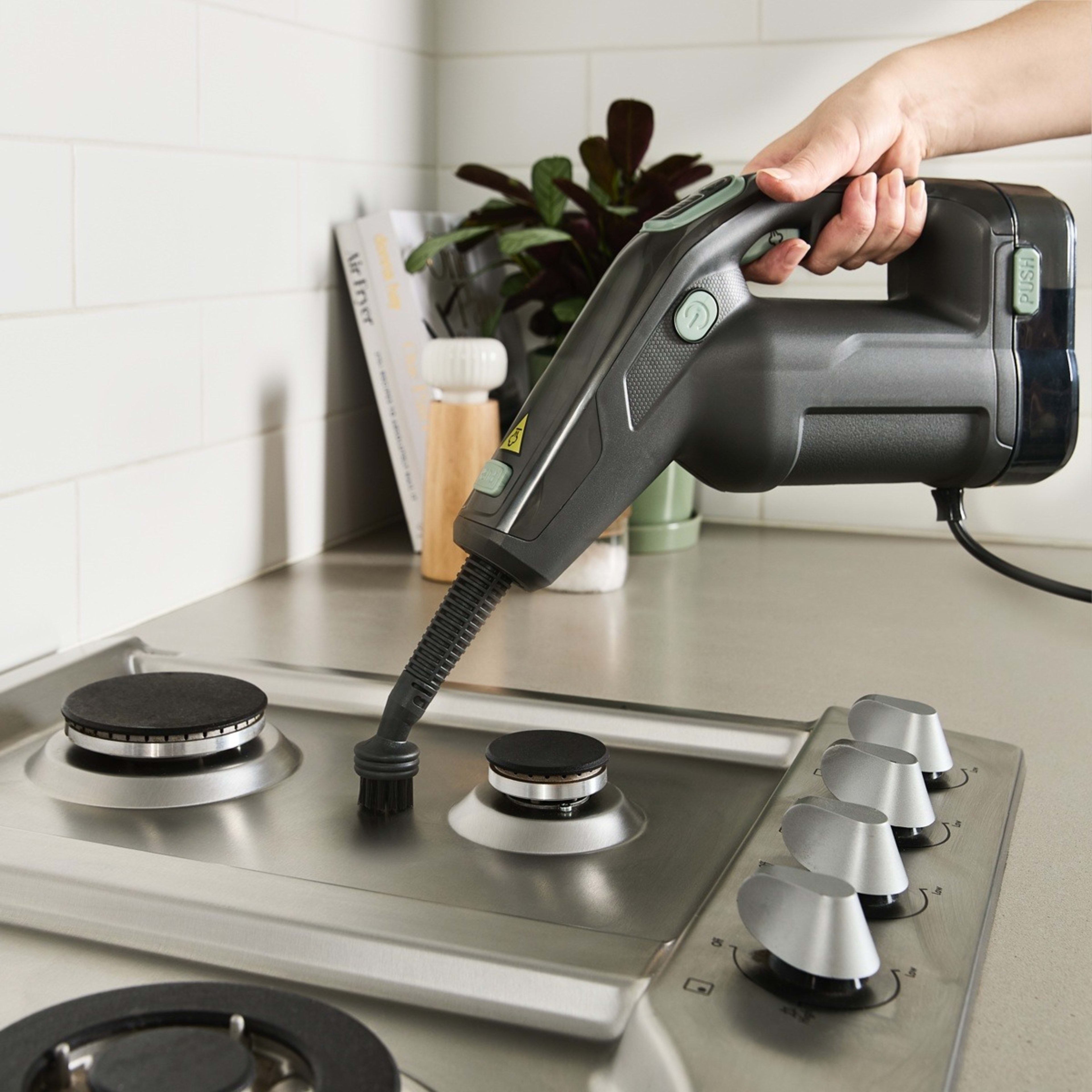 1 2-in-1 Floor & Hand Steamer - Grey and Black