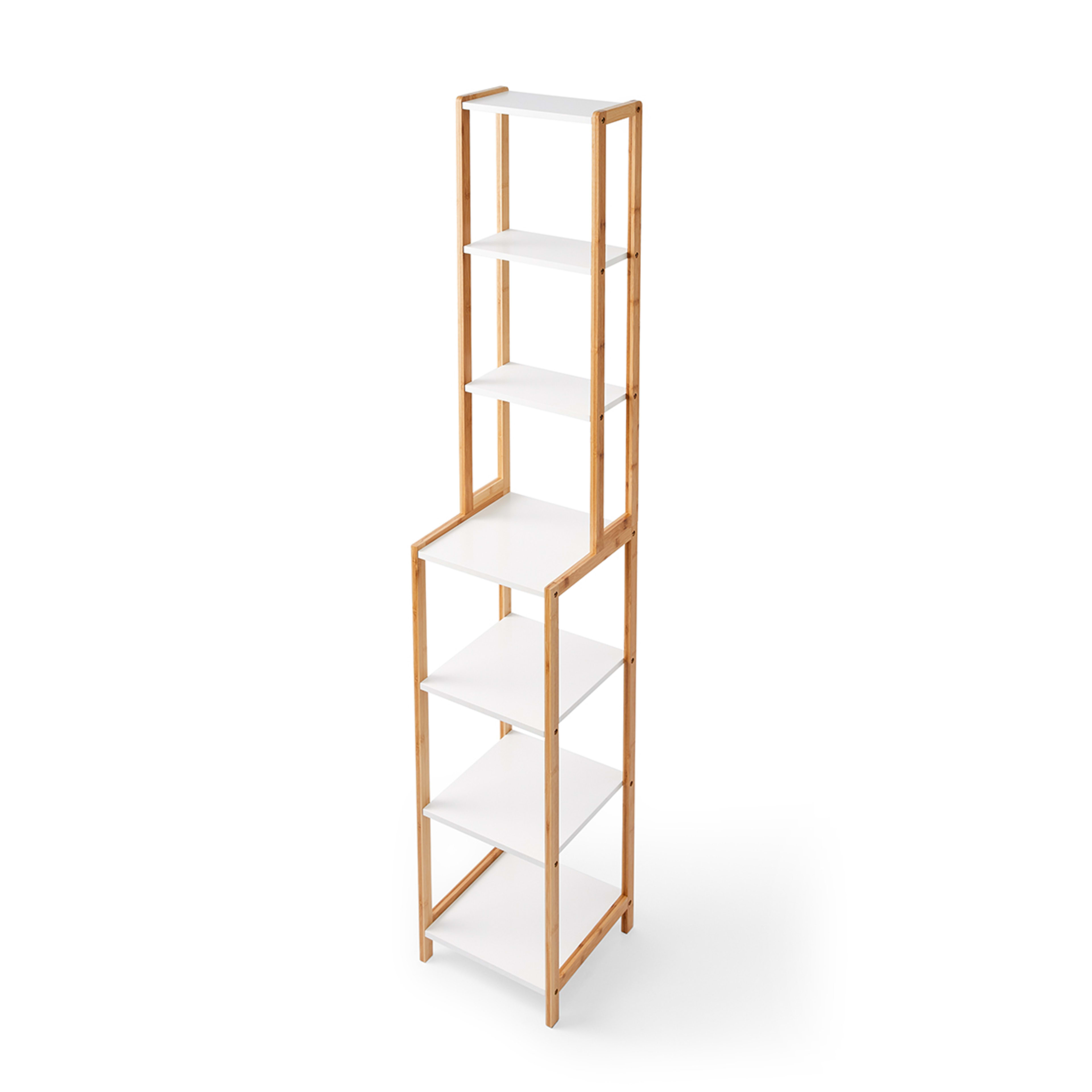 5 Bamboo and White 7 Tier Shelf, 5 of 10