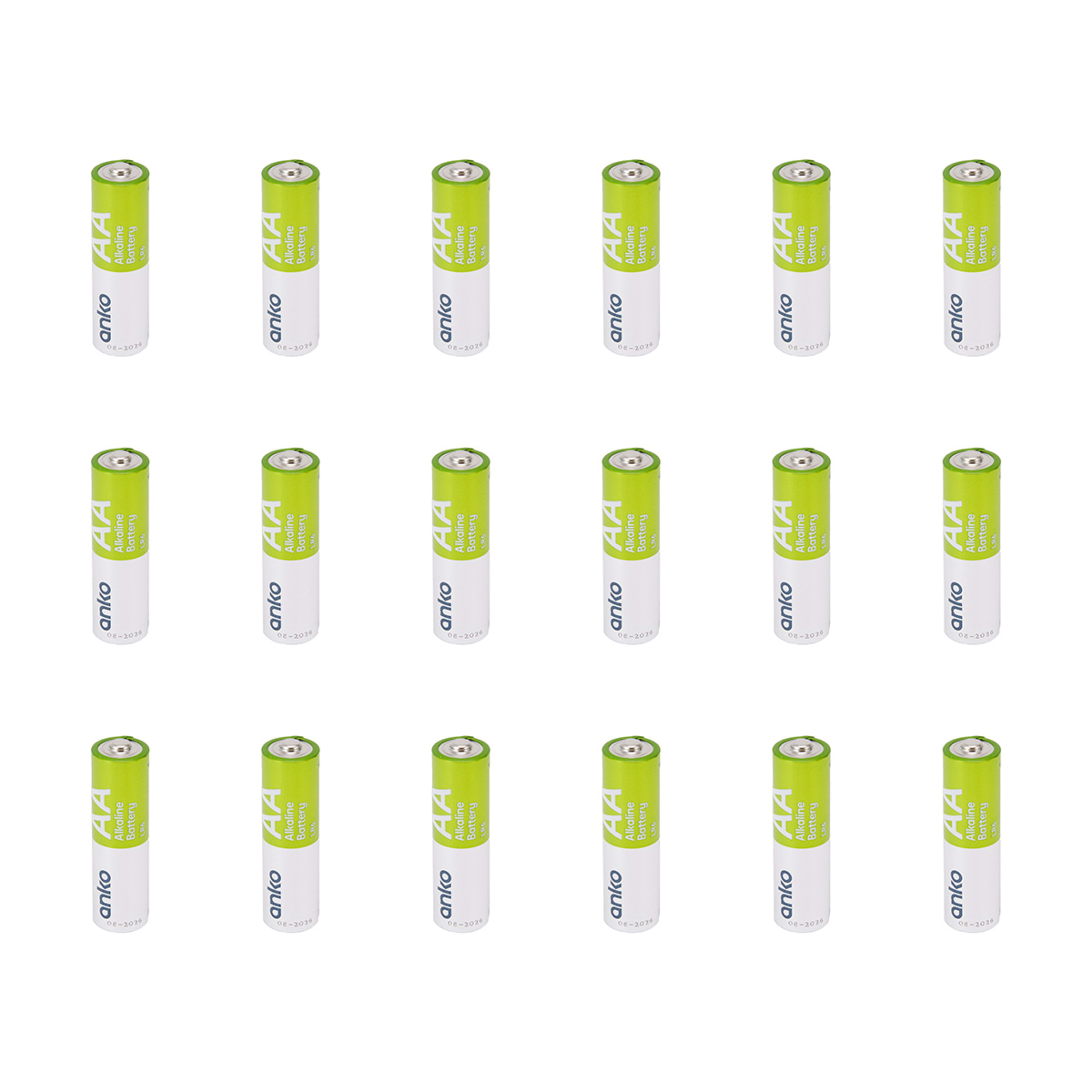 High Performance Alkaline Batteries AA, Pack of 18 Kmart