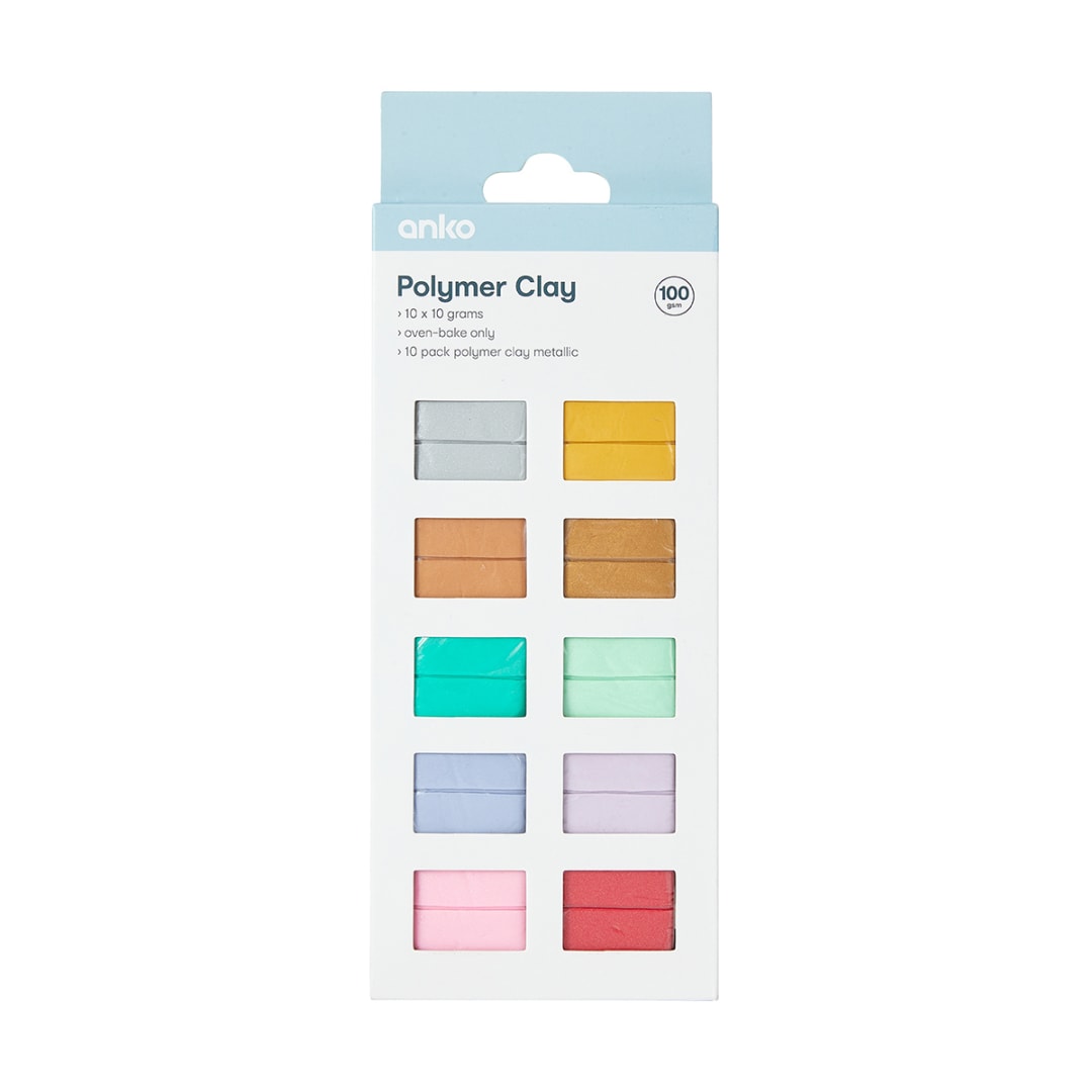 10 Pack Polymer Clay Metallic Kmart