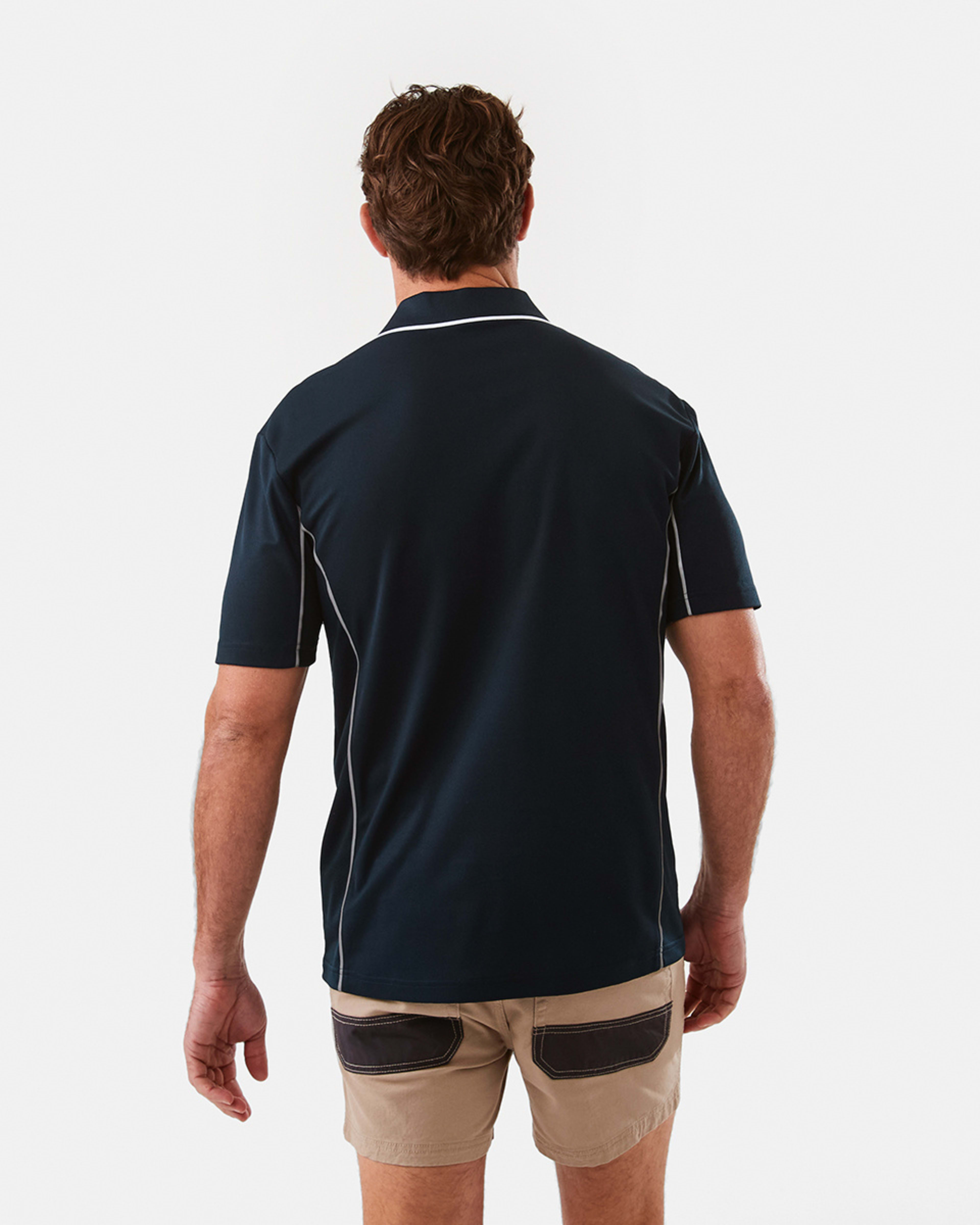 3 Workwear Short Sleeve Polo Shirt SKY CAPTAIN, 3 of 6