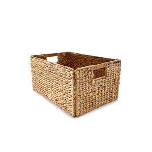 Kitchen Science Hanging Fruit Baskets for Kitchen, 3-Tier Woven Wicker Seagrass Baskets | 100% Natural, Robust Wood Frame & Braided Jute Rope
