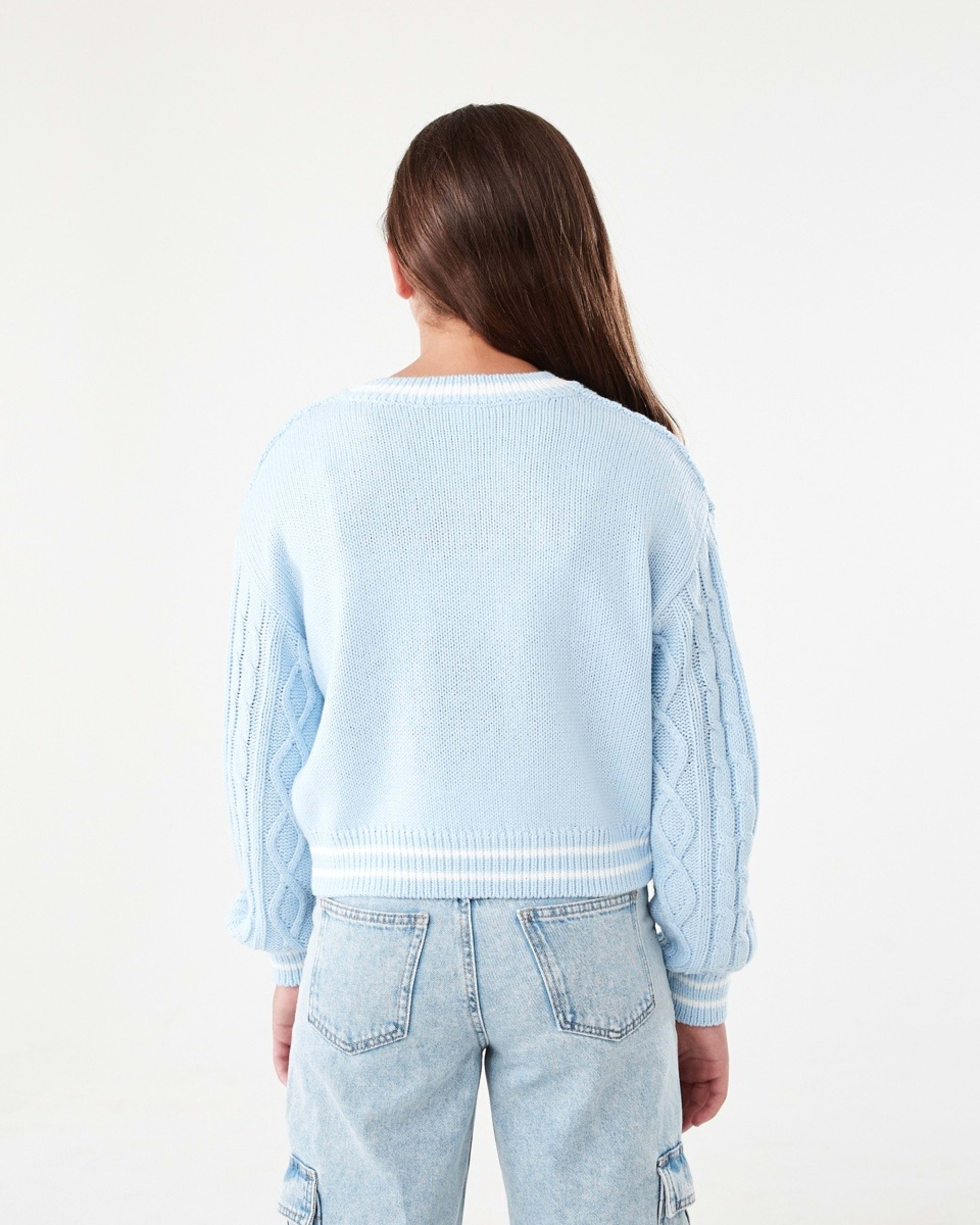 2 Cable Knit Jumper Doll Blue, 2 of 9