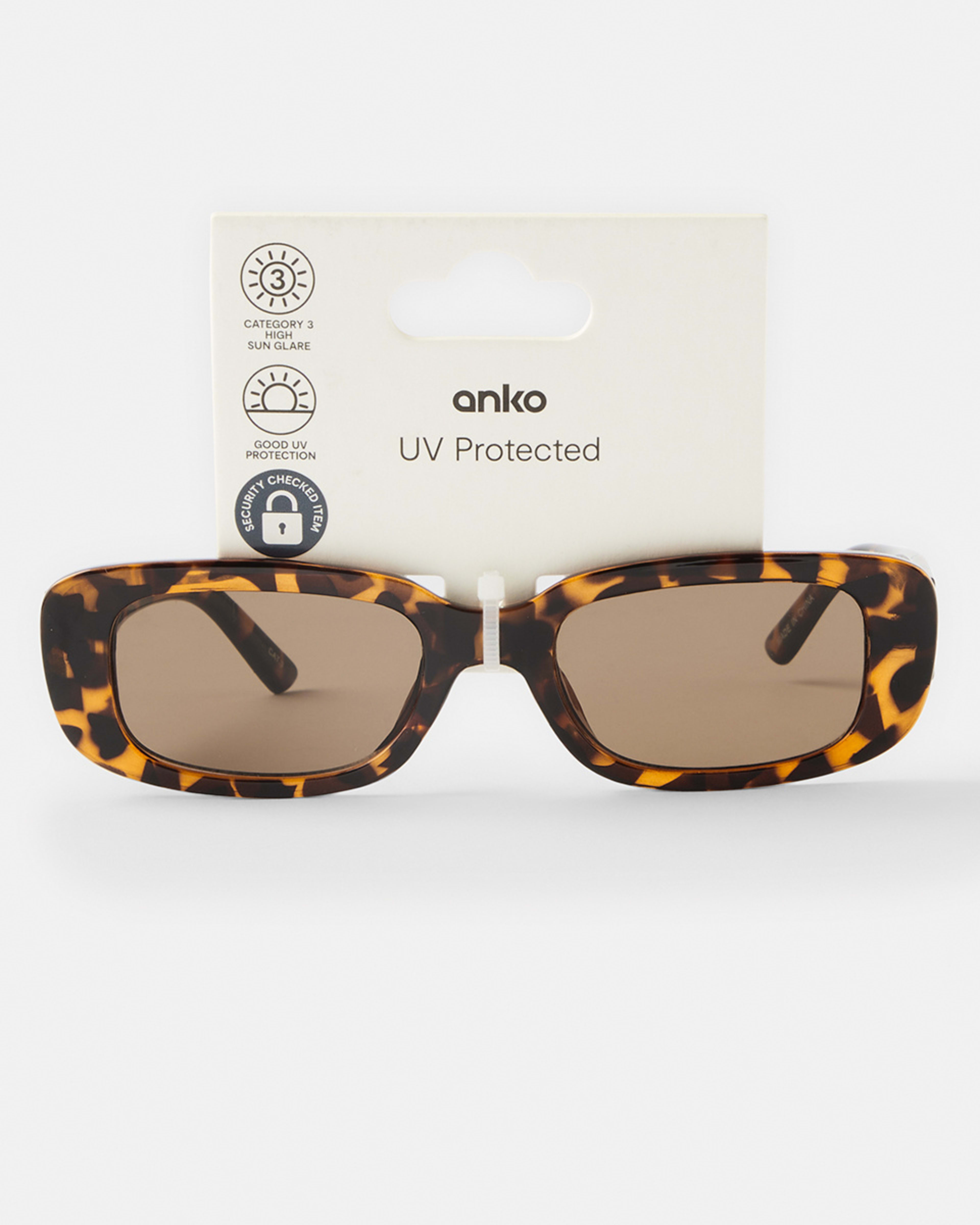 6 Rectangle Classic Sunglasses Tort, 6 of 6