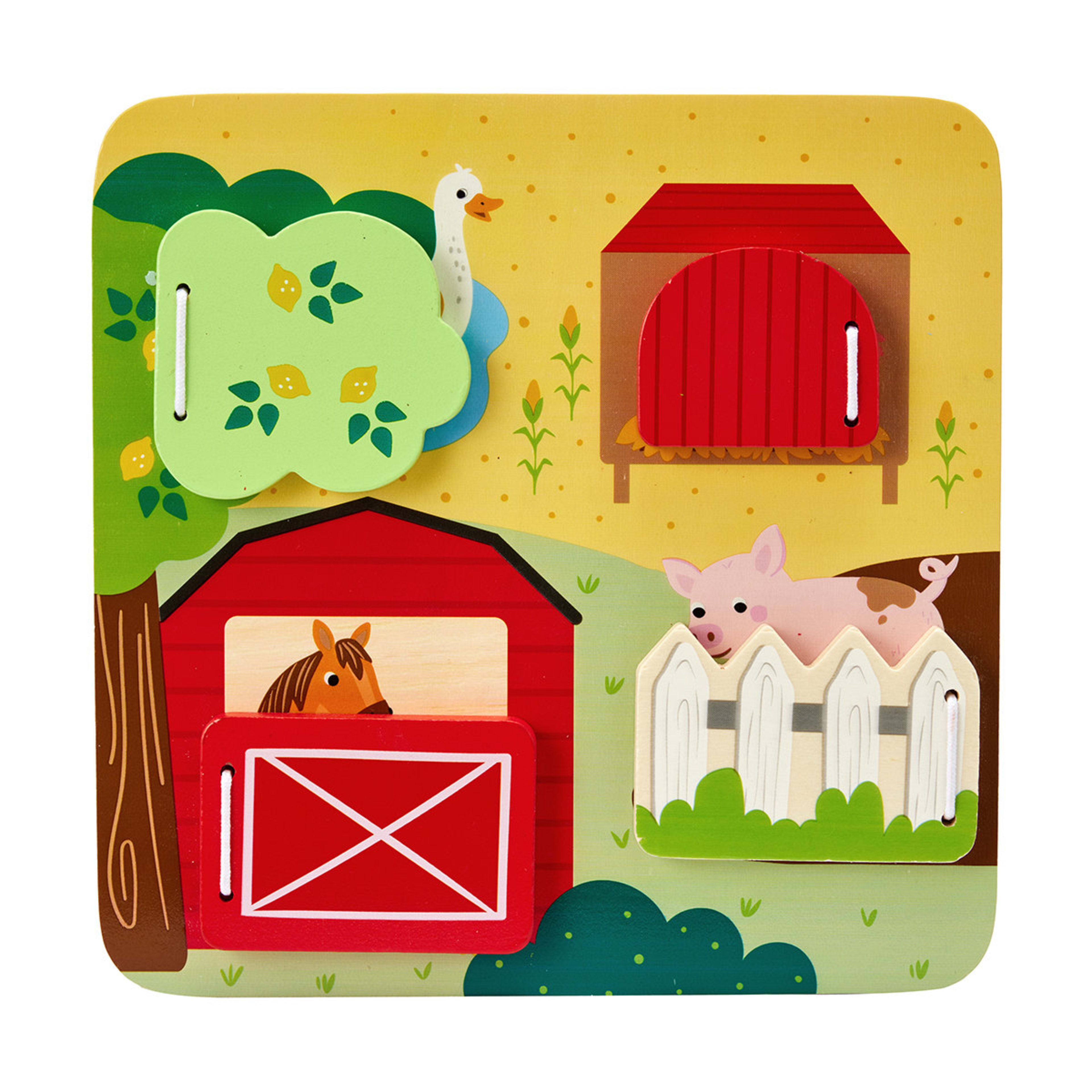 Wooden Peekaboo Farm Animals Kmart NZ