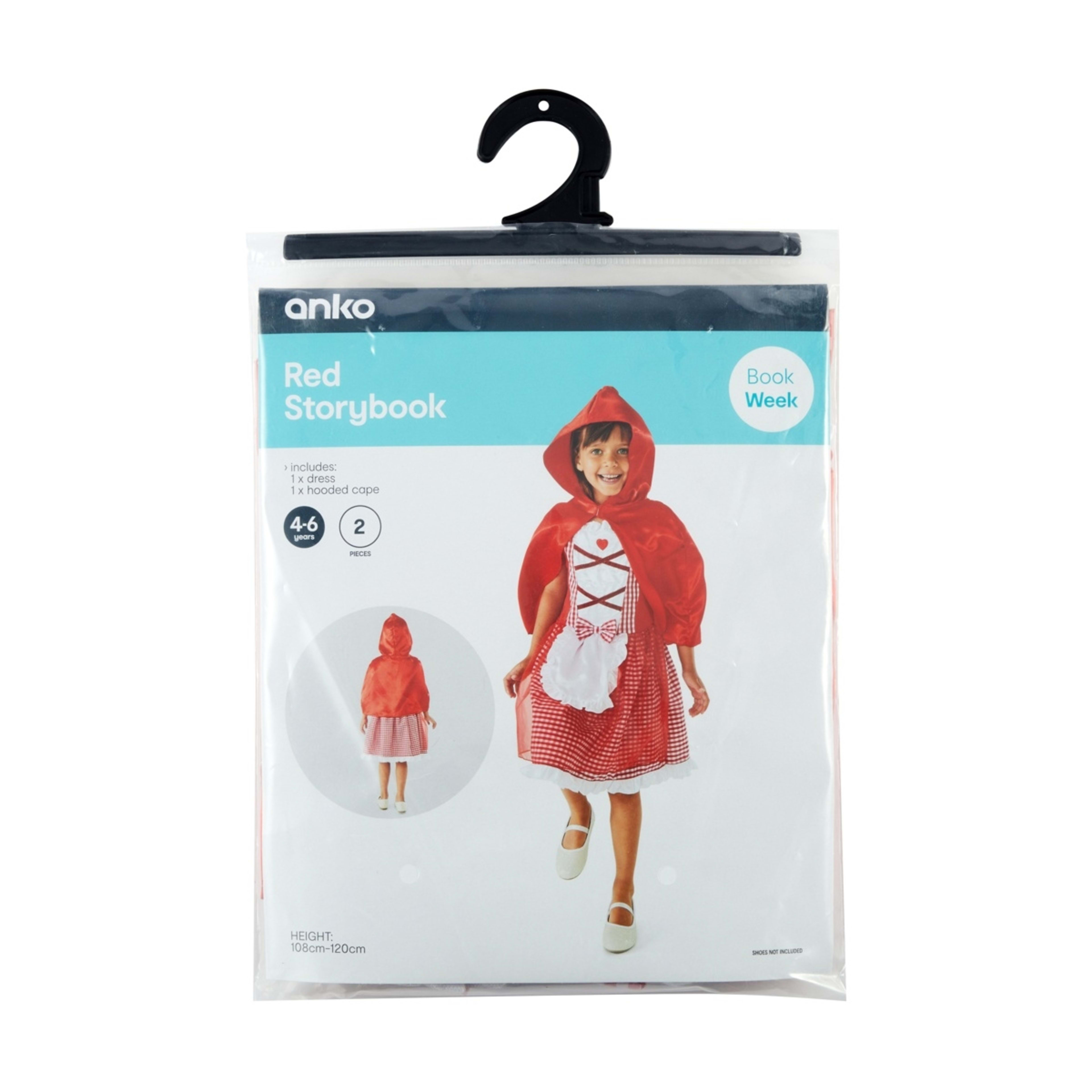 4 2 Piece Red Storybook Costume - Ages 4-6, 4 of 4