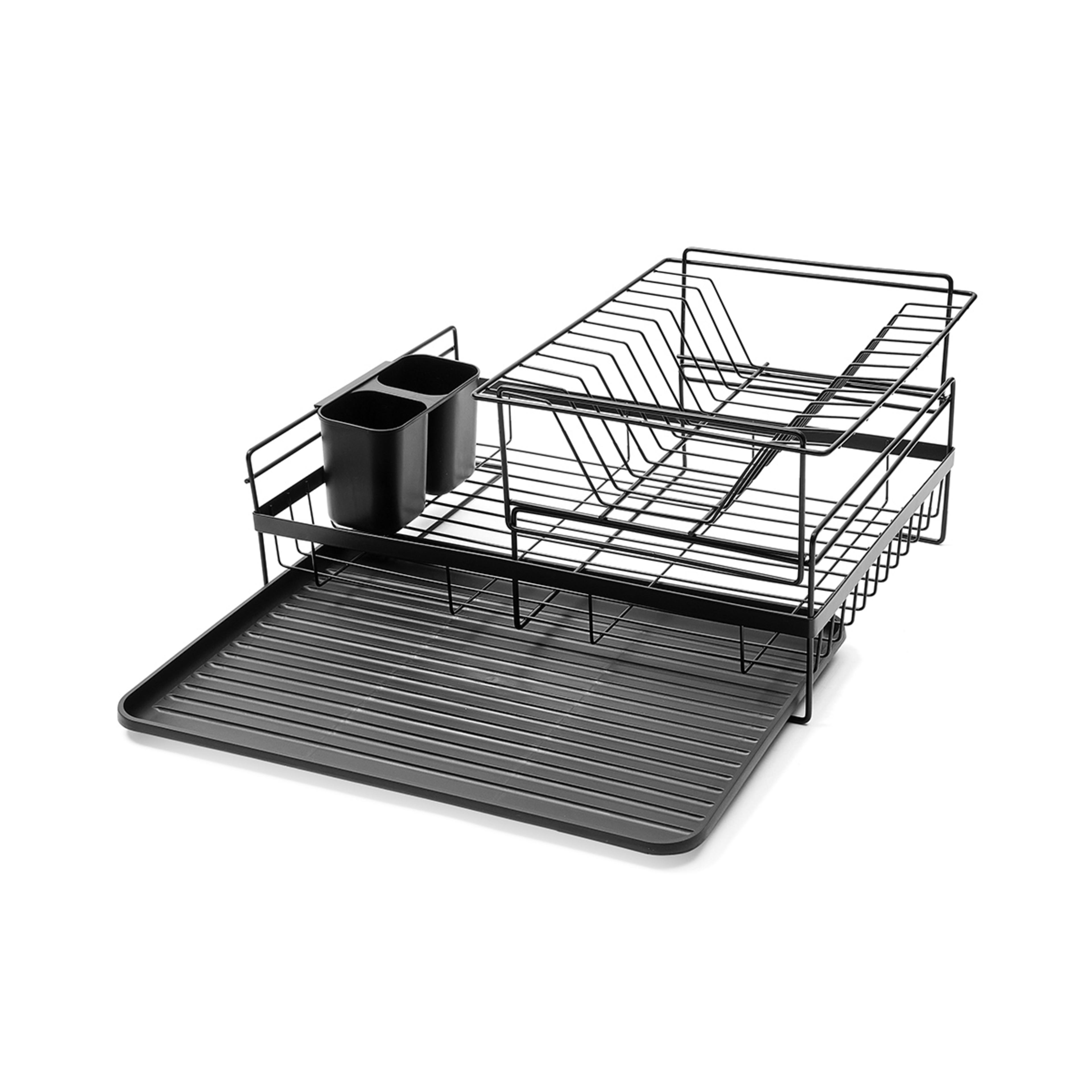 4 2 Tier Dish Rack - Black, 4 of 10