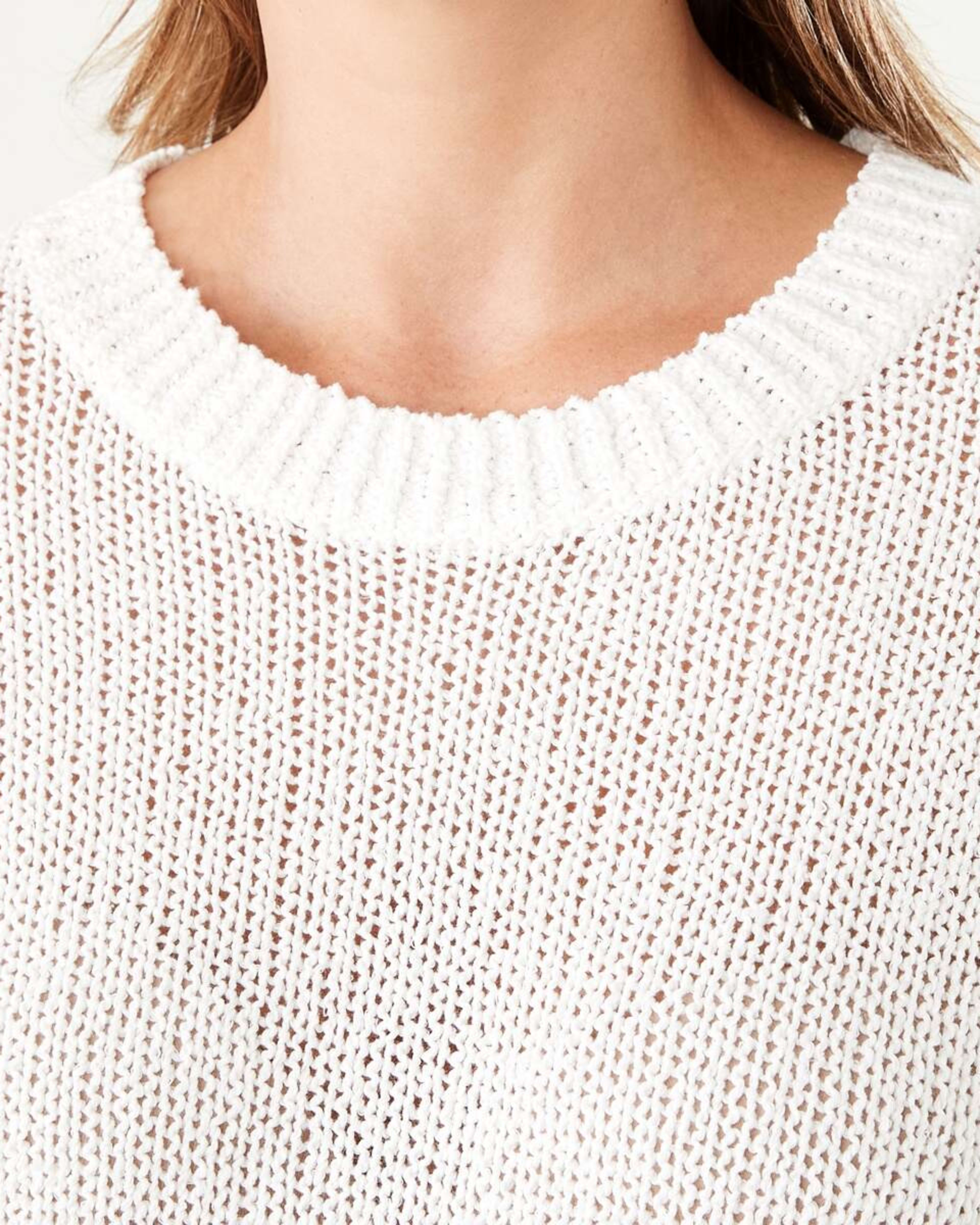 5 Cotton Slub Crew Jumper White, 5 of 6