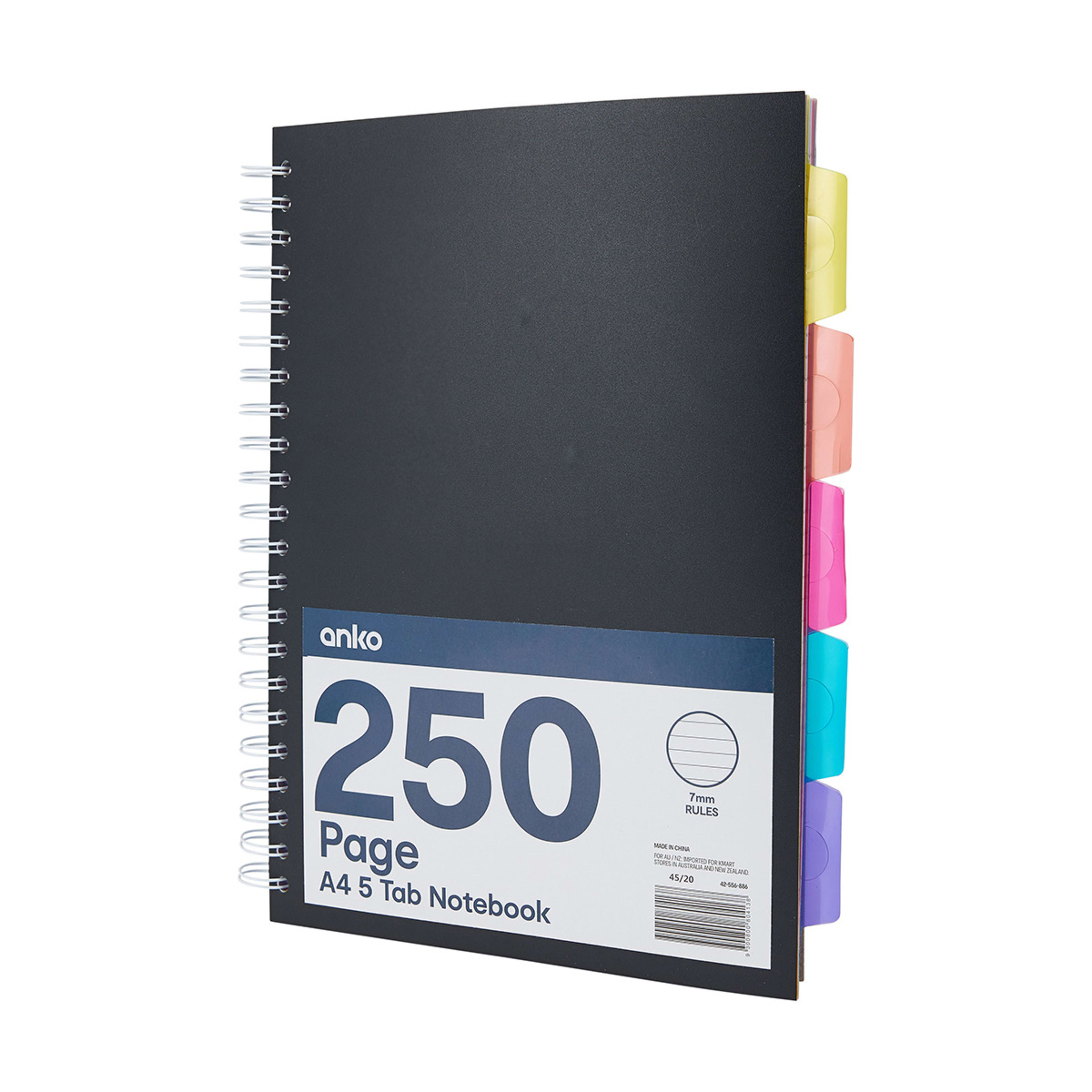 A4 5 Tab Spiral Notebook Kmart