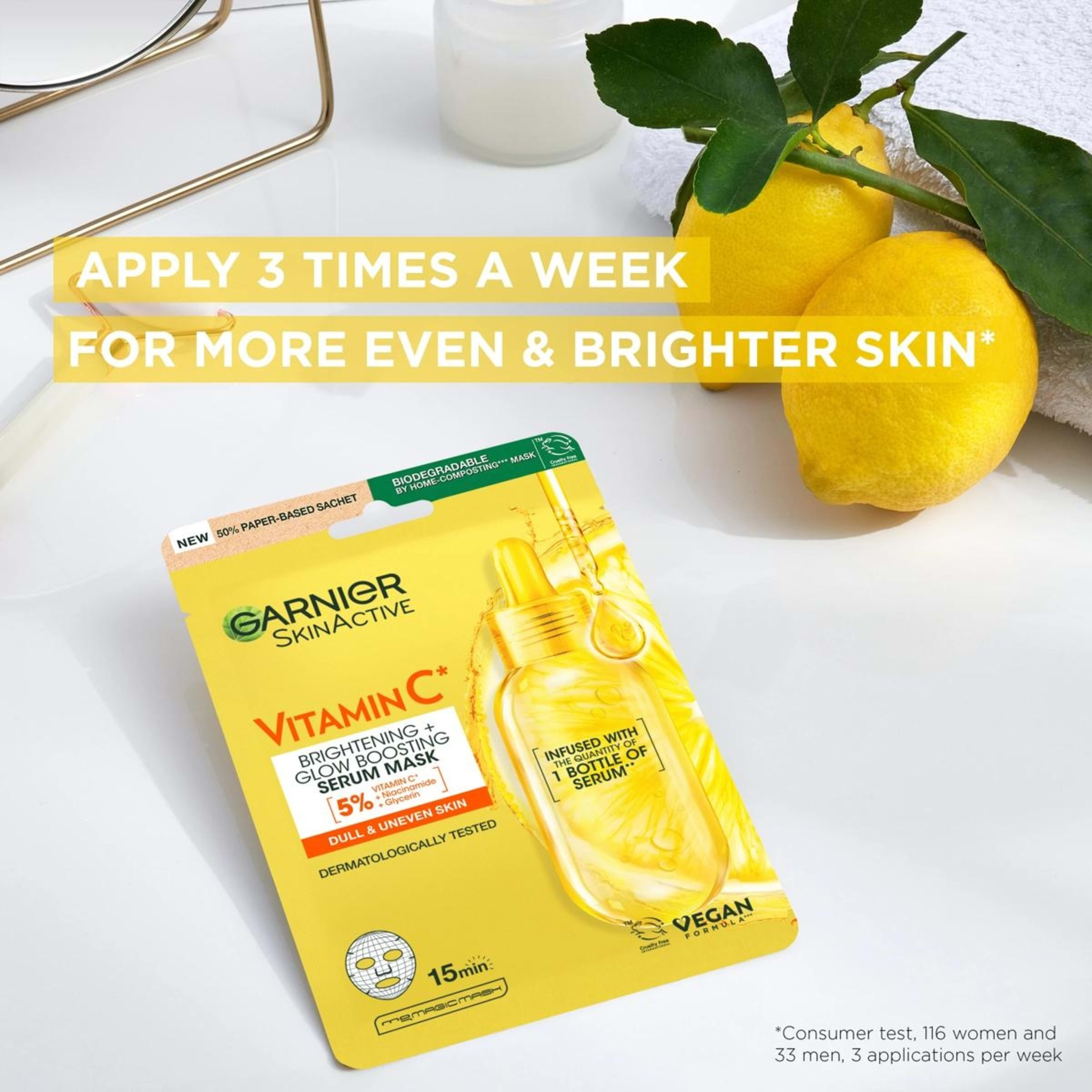 4 Garnier SkinActive Sheet Mask - Vitamin C and Hyaluronic Acid, 4 of 9