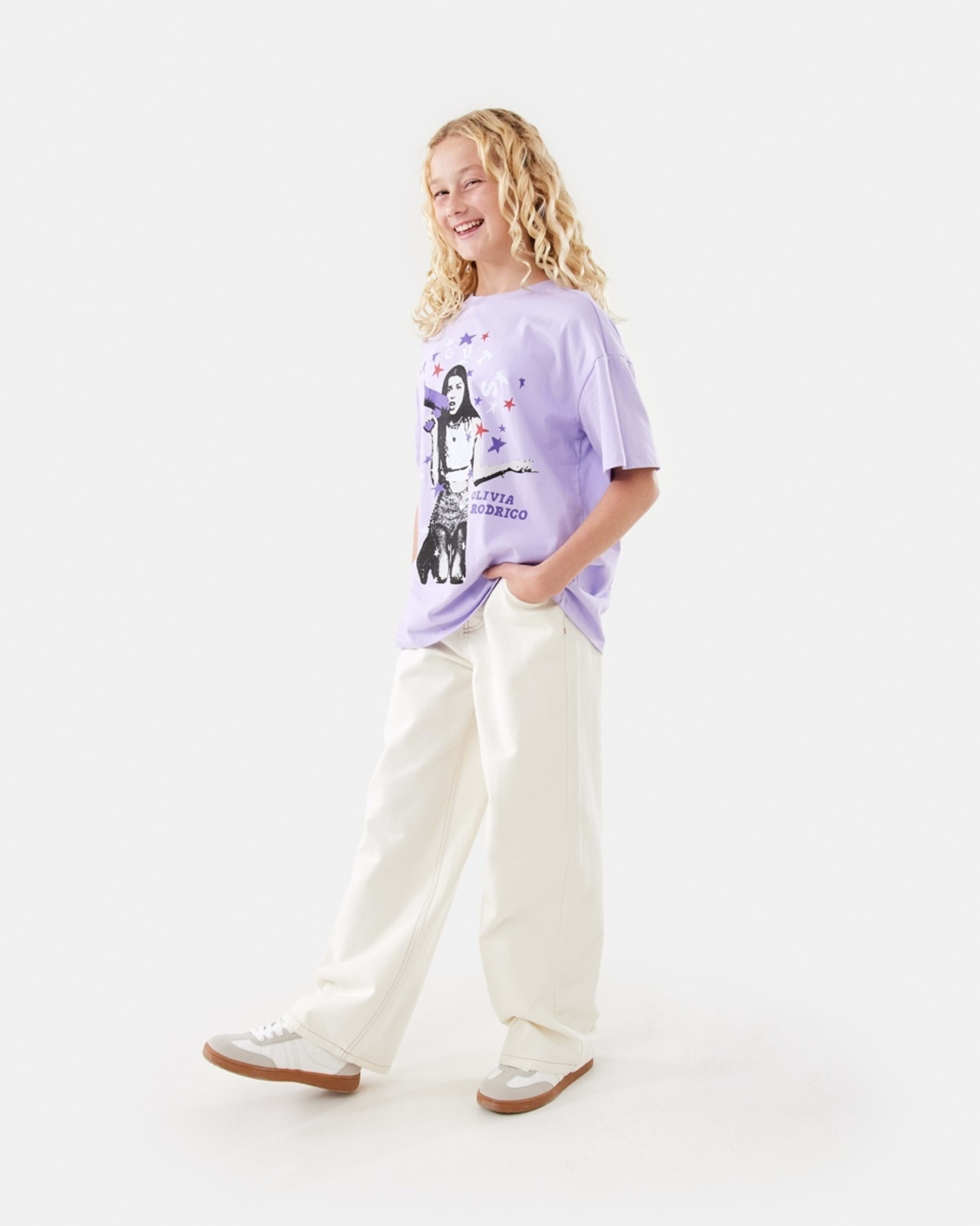3 Wide Leg Elastic Jeans CHALK, 3 of 6