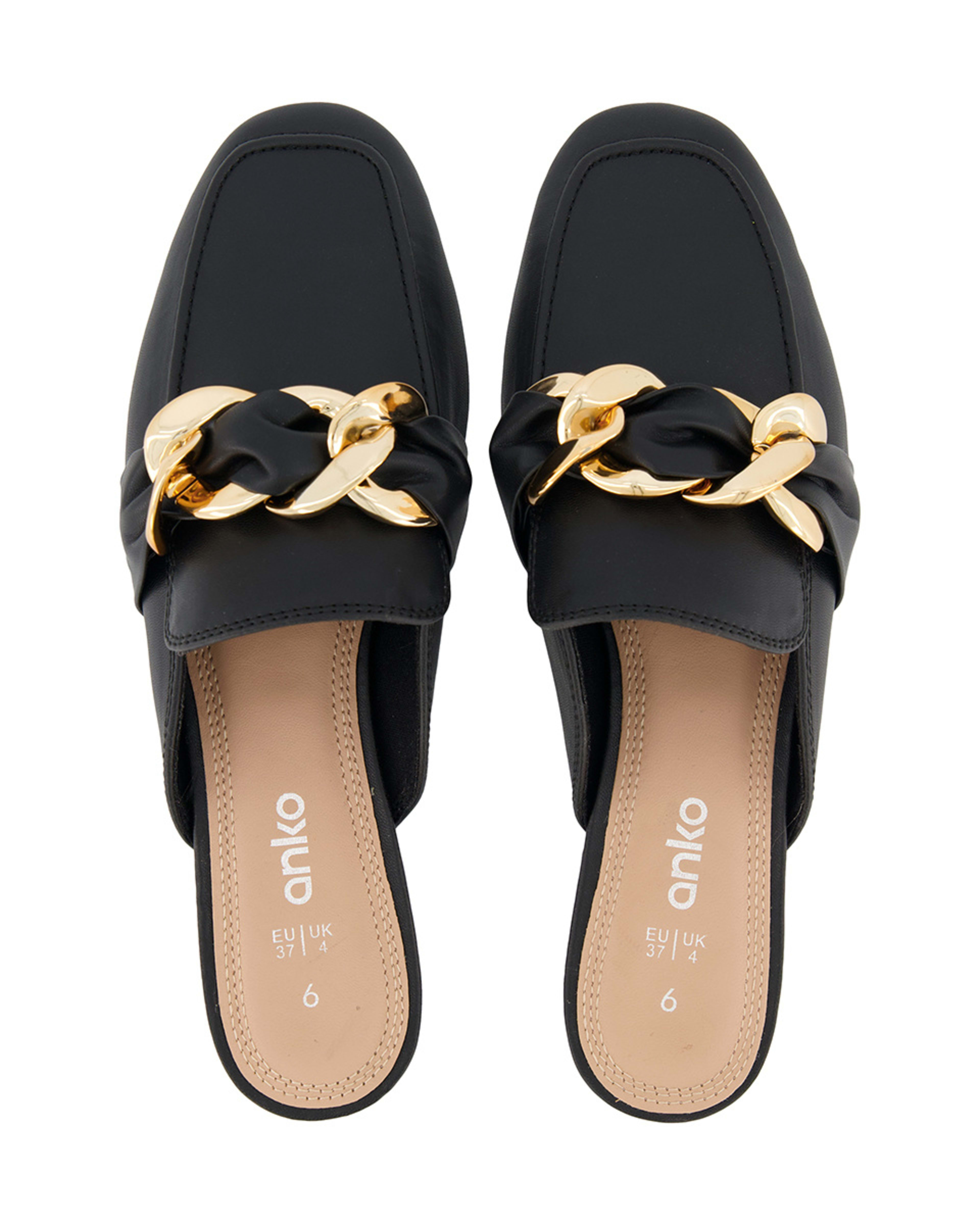 Almond Chain Detail Mules Kmart