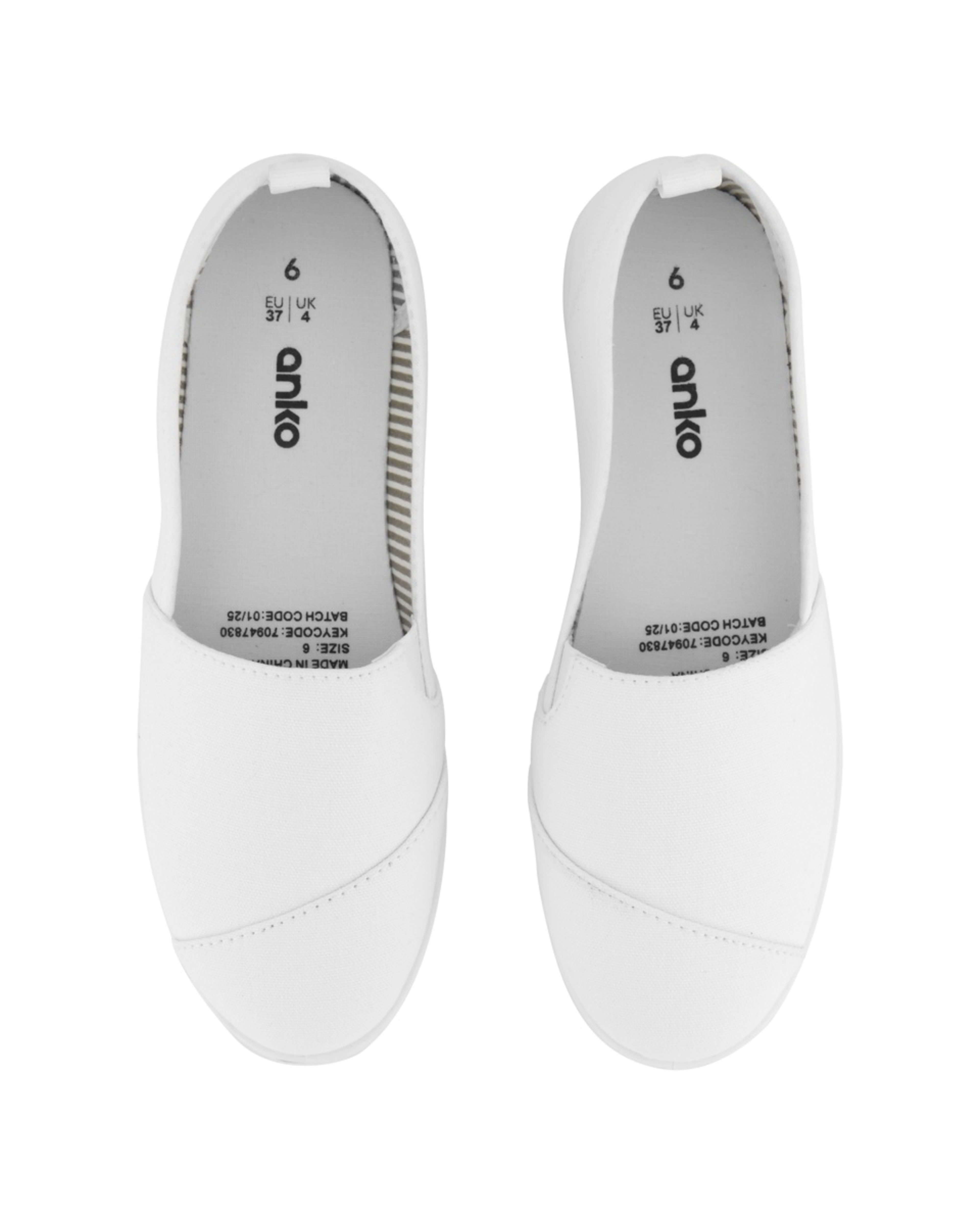 3 Canvas Slip On Sneakers WHITE, 3 of 5