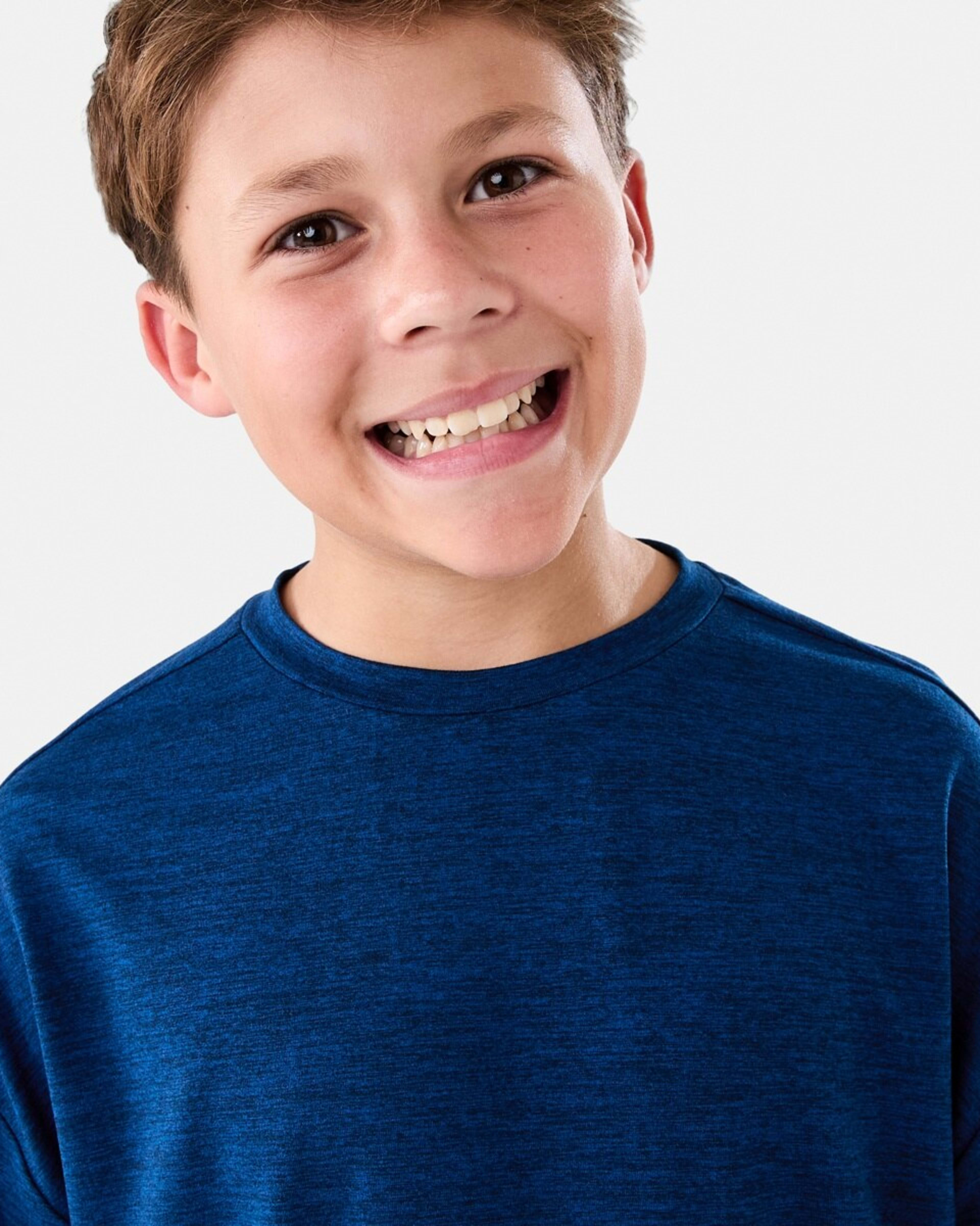 3 Active Kids T-shirt TEXTURED SPORT BLUE, 3 of 6