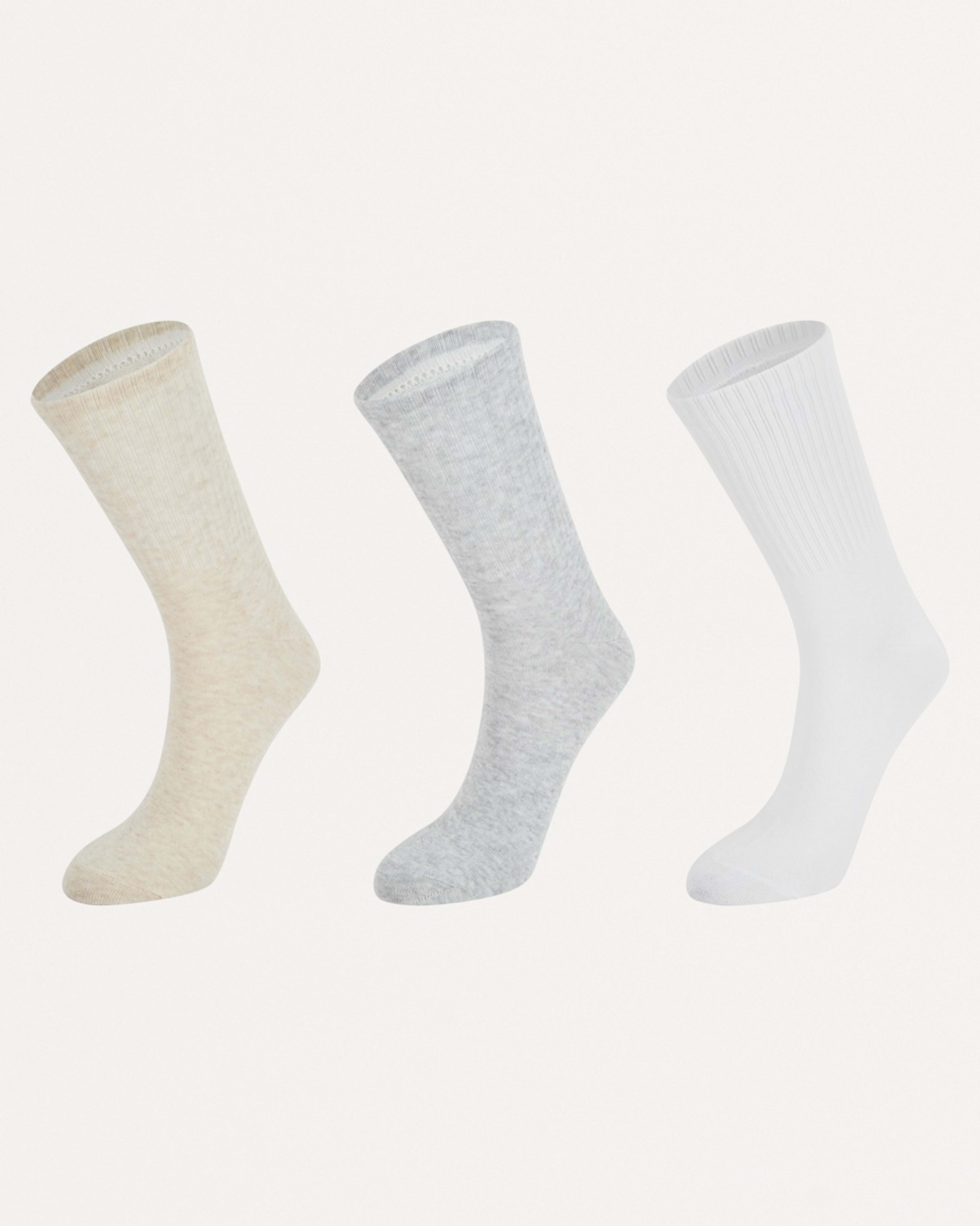 2 3 Pack Rib Quarter Crew Socks TEDDY RIB MULTI PACK SOCK, 2 of 3
