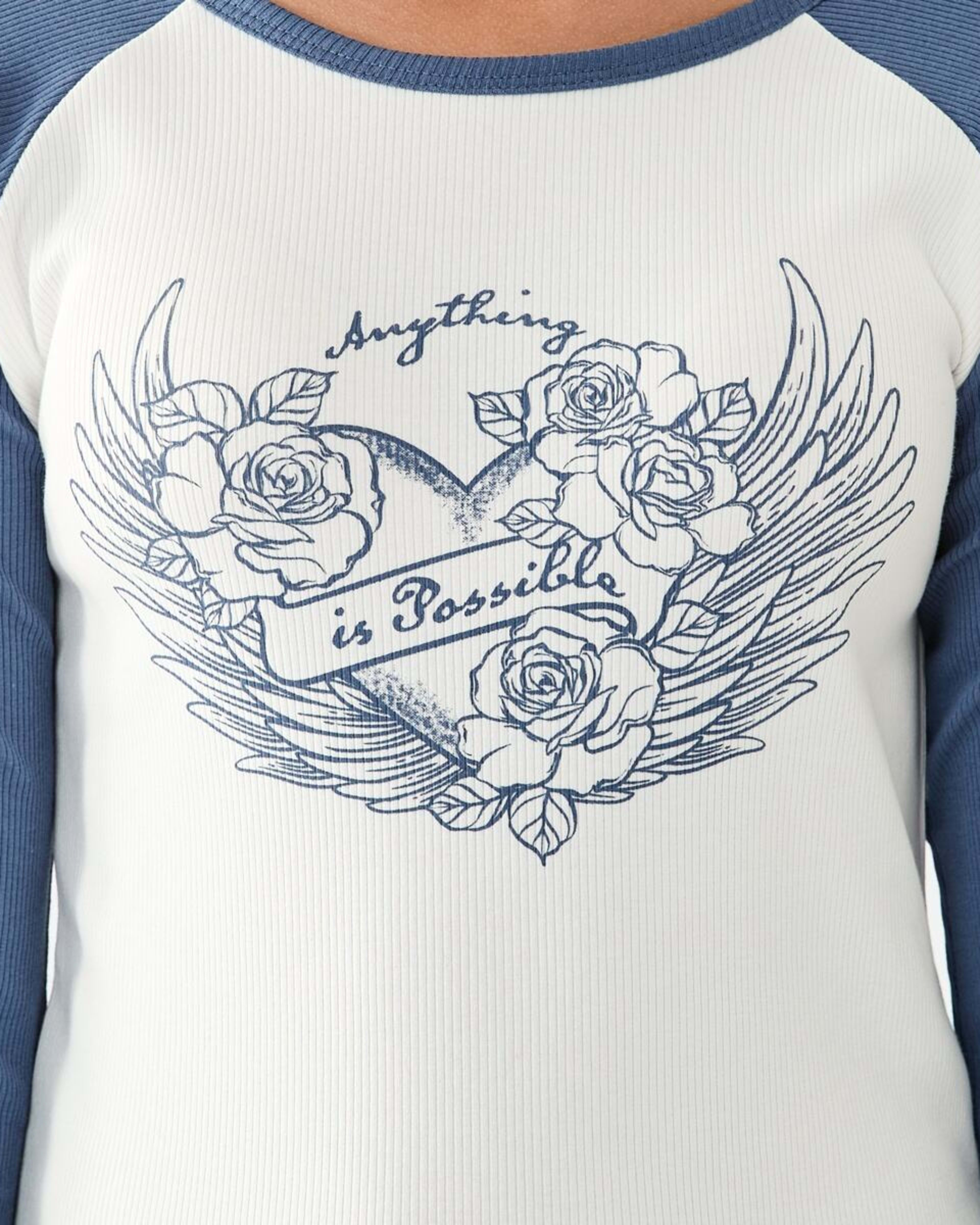 4 Long Sleeve Raglan T-shirt Anything Is Possible, 4 of 8