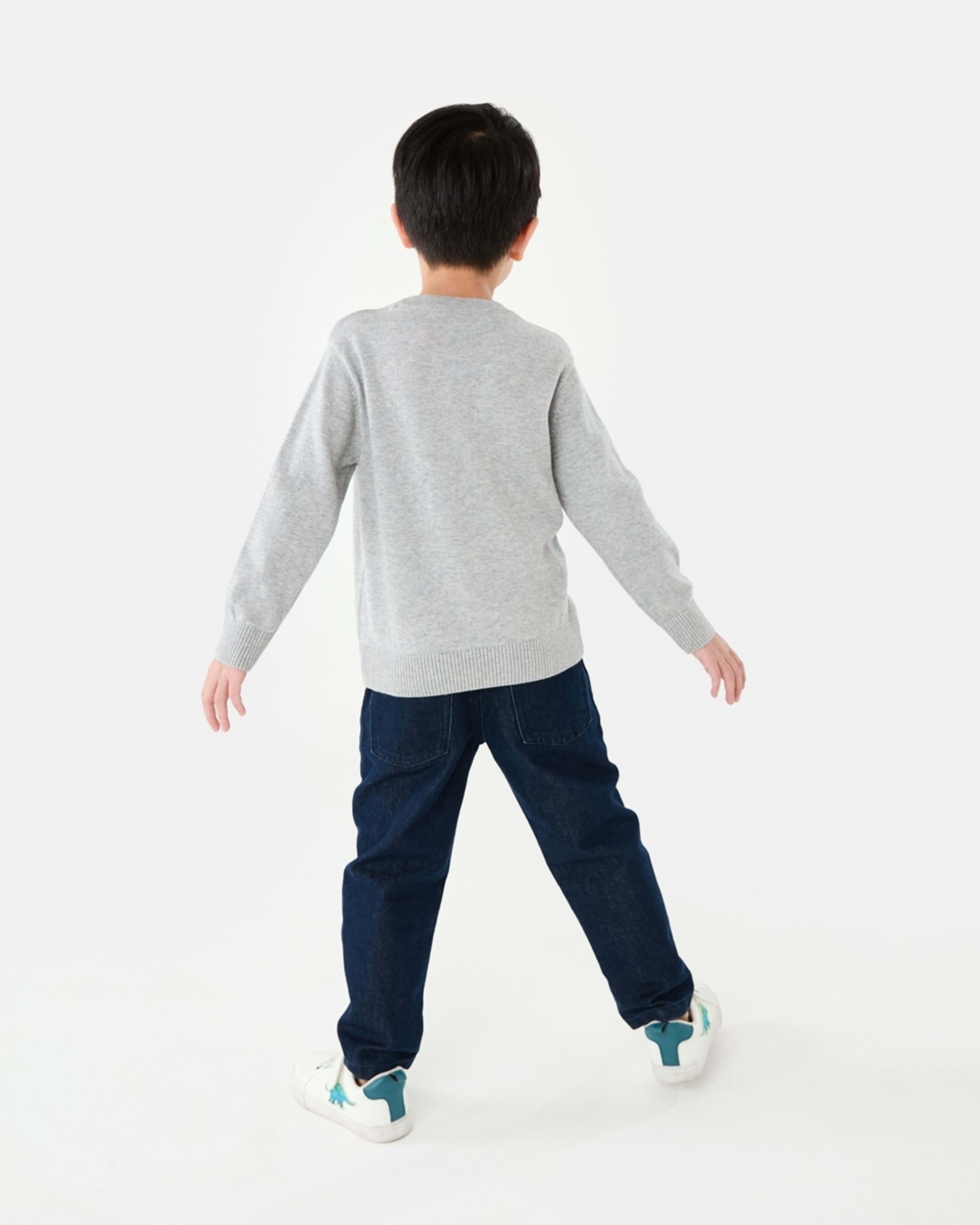 7 Jacquard Crew Neck Top Gry Digger, 7 of 9