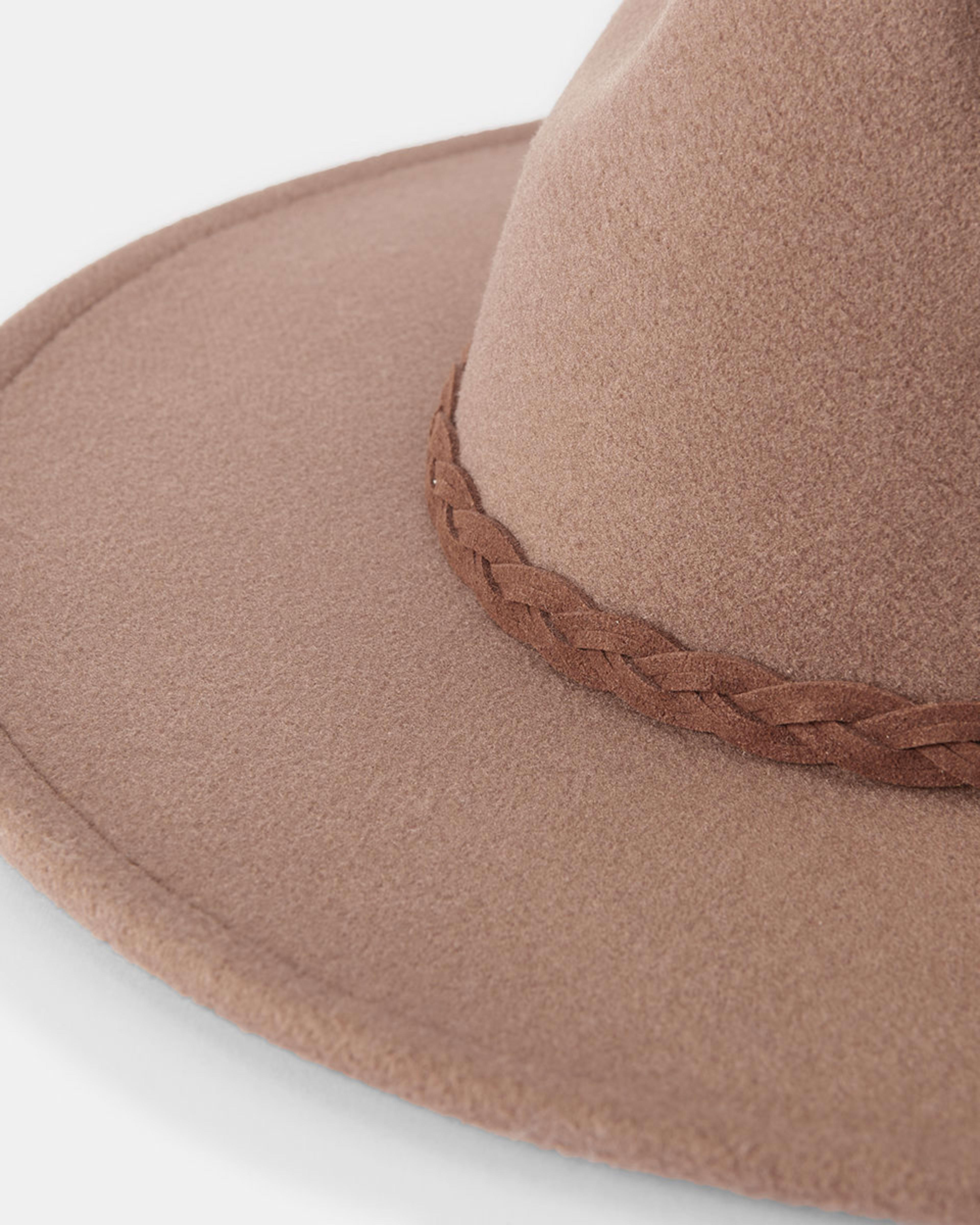 2 Fedora Hat with Statement Band Choc Braid, 2 of 4