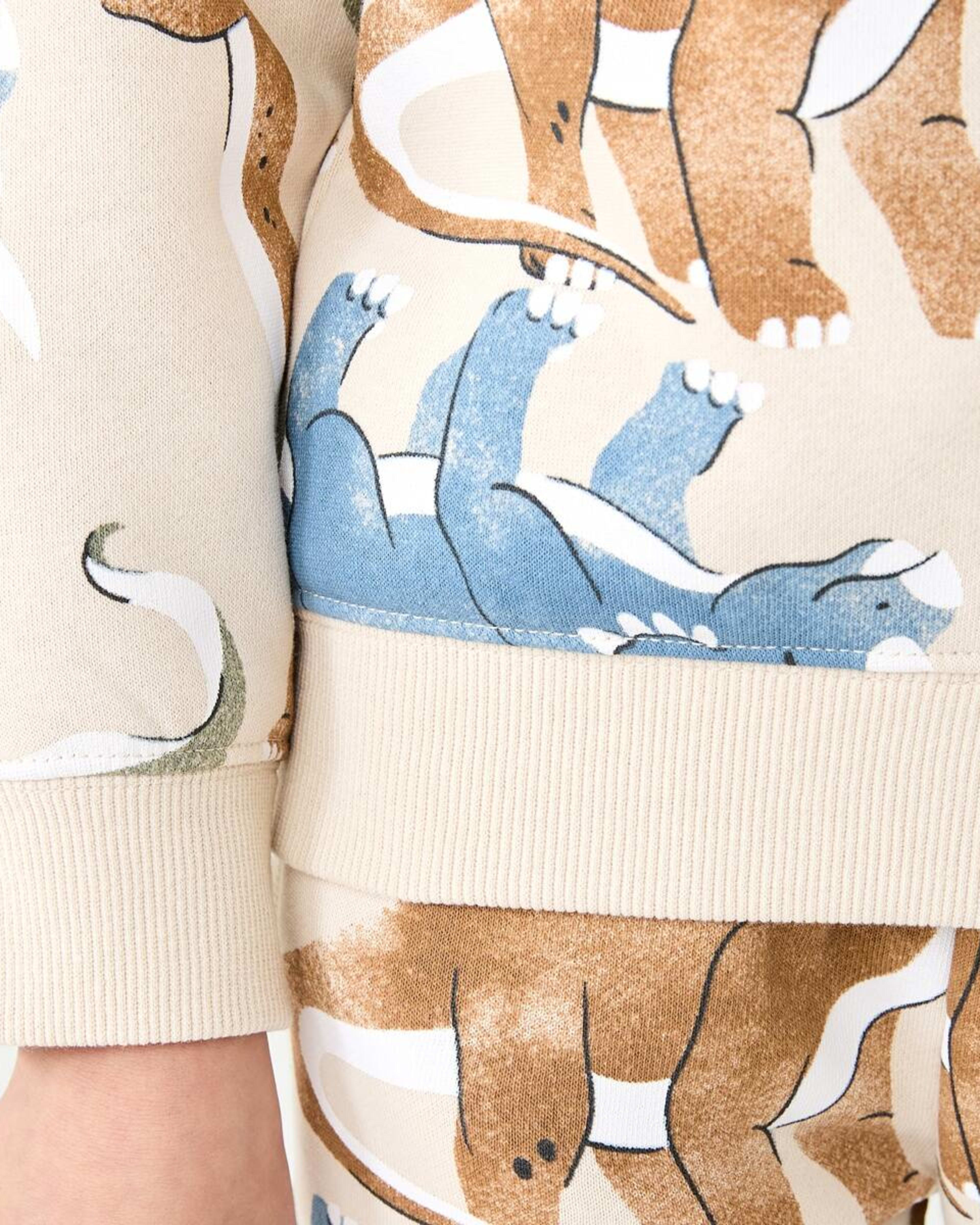 5 All Over Print Crew Neck Sweatshirt Bge Dino, 5 of 9
