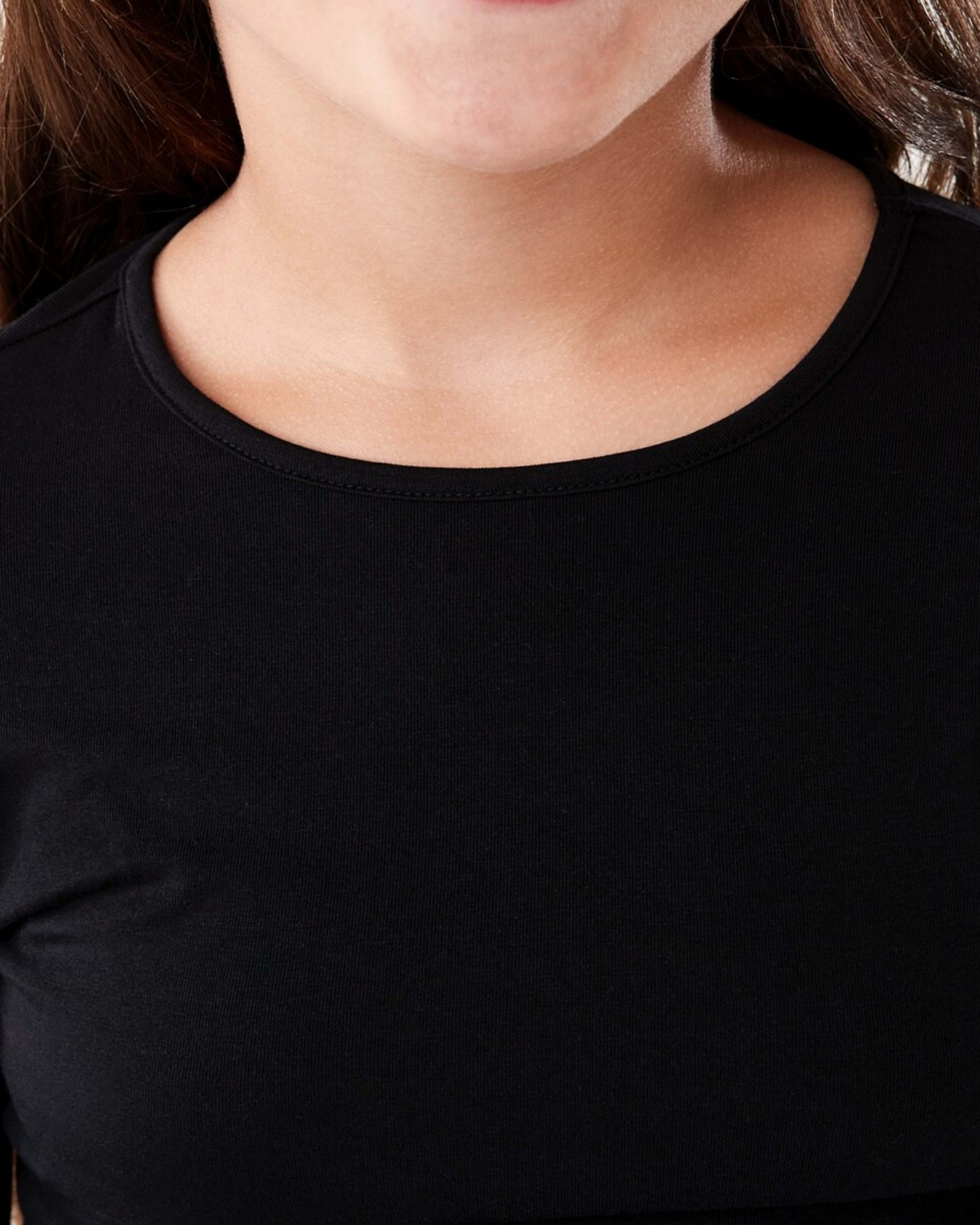 4 Plain Long Sleeve Top Black, 4 of 8
