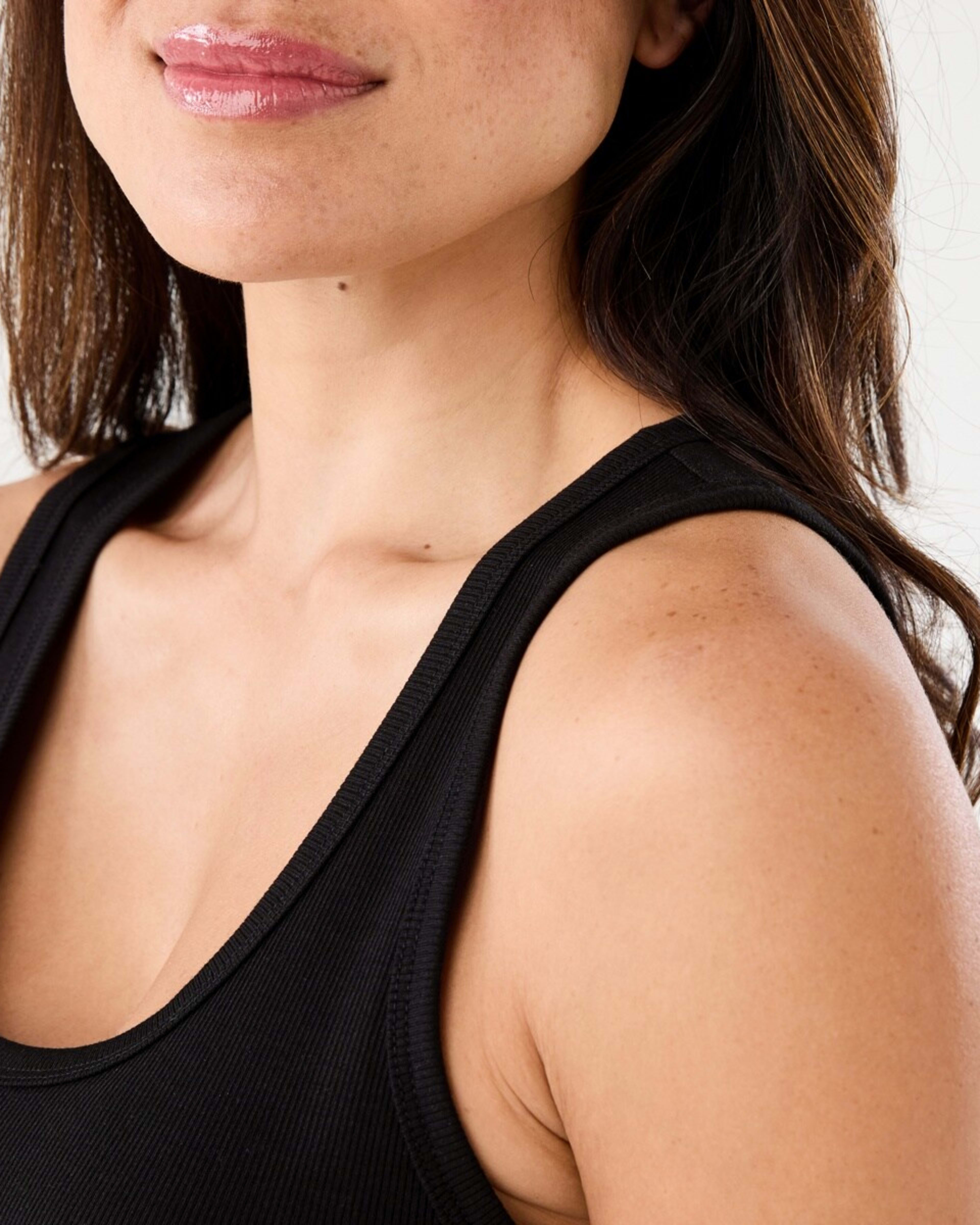 5 Sleeveless Rib Tank Black, 5 of 5