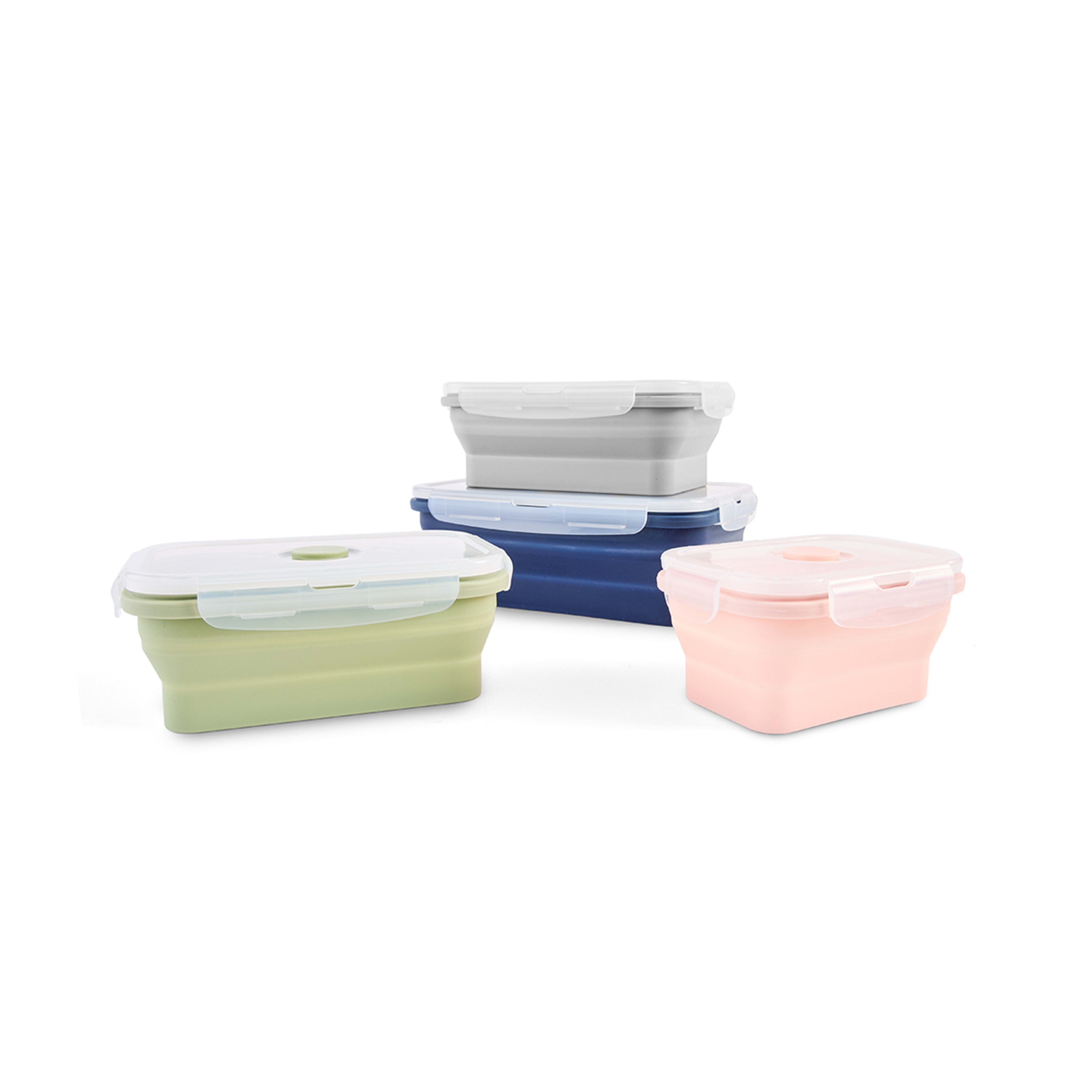 2 4 Piece Silicone Collapsible Container, 2 of 10