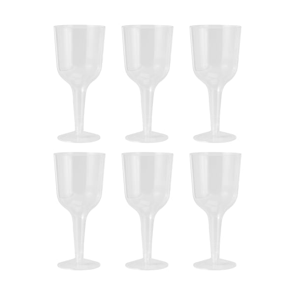 6 Pack Reusable Wine Glasses