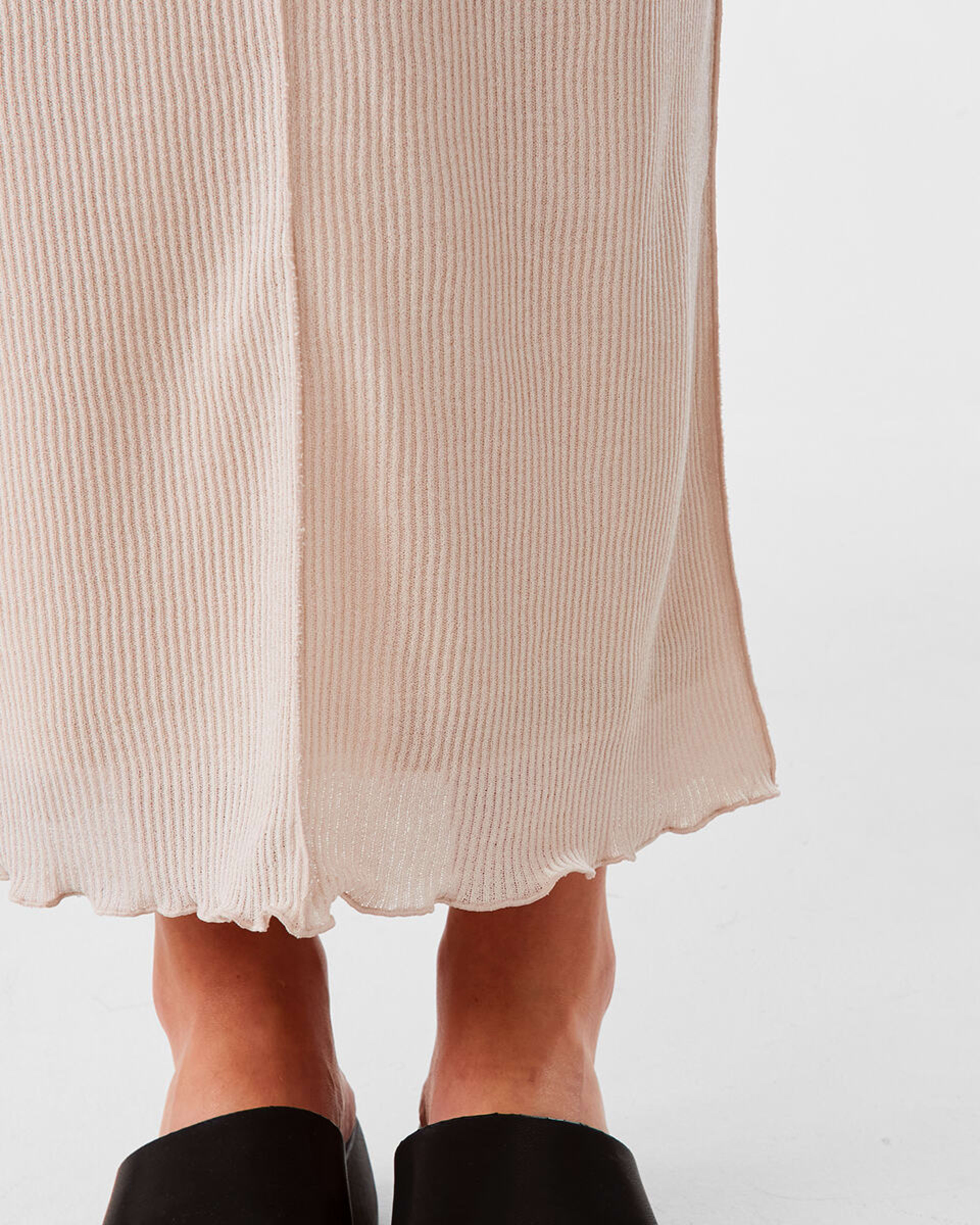 9 Rib Maxi Skirt Ecru, 9 of 10