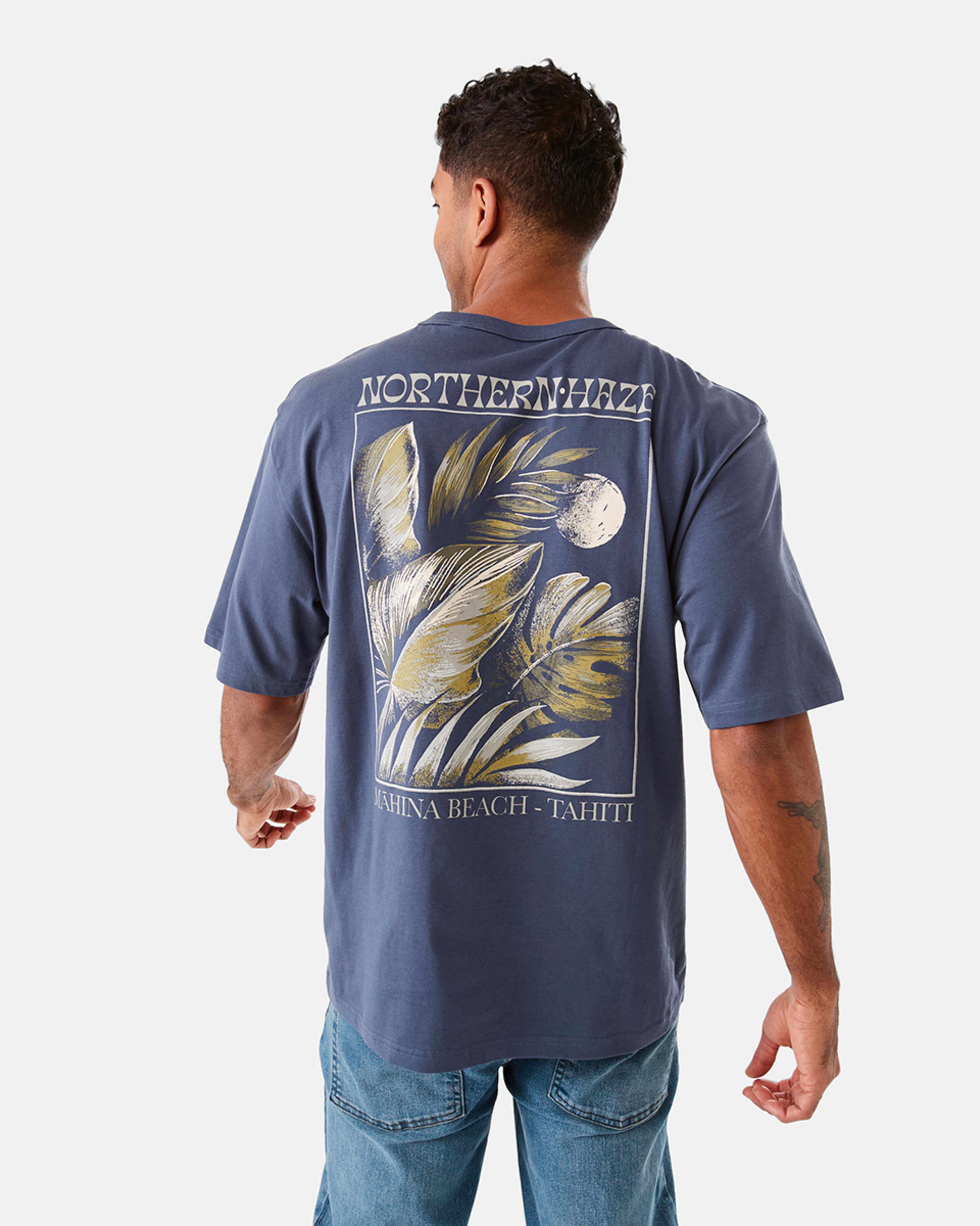 1 Oversized Graphic T-shirt Blu Ombre