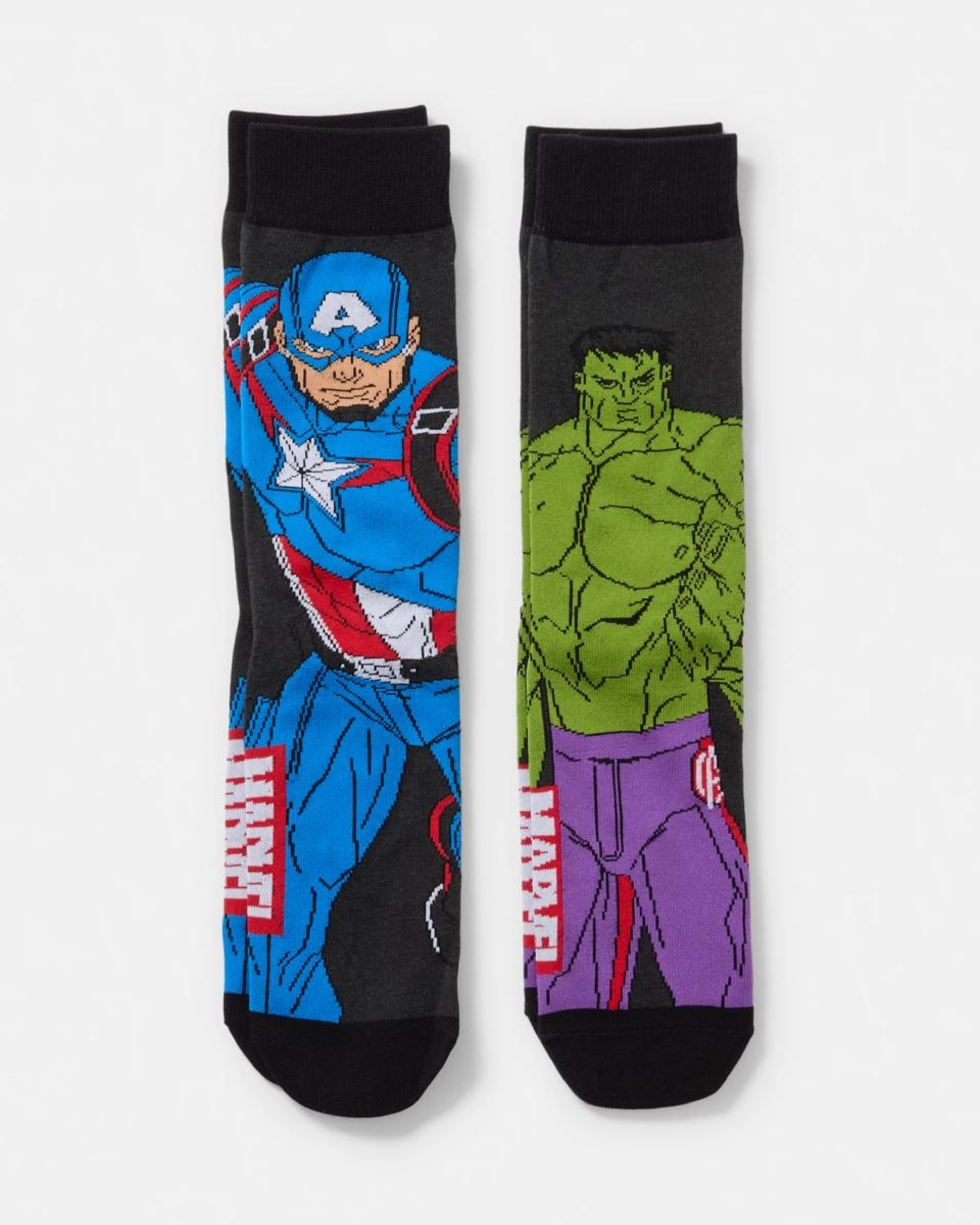 1 2 Pack Marvel License Socks 2PK MARVEL